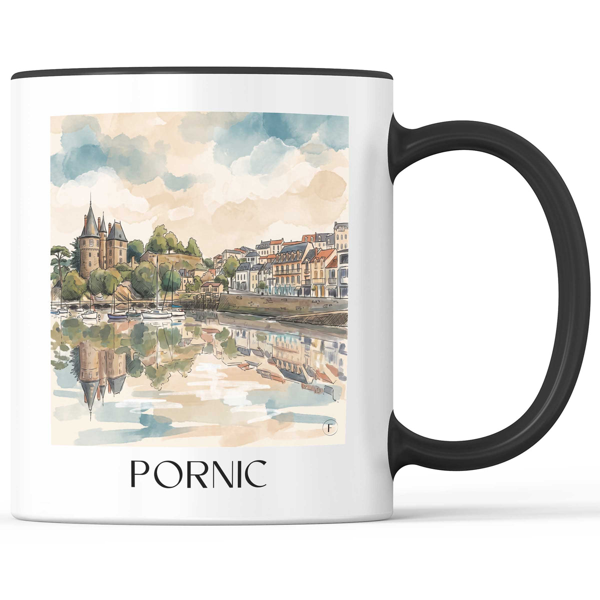 pornic-côte-de-jade-frankreich-kaffeebecher-aquarell