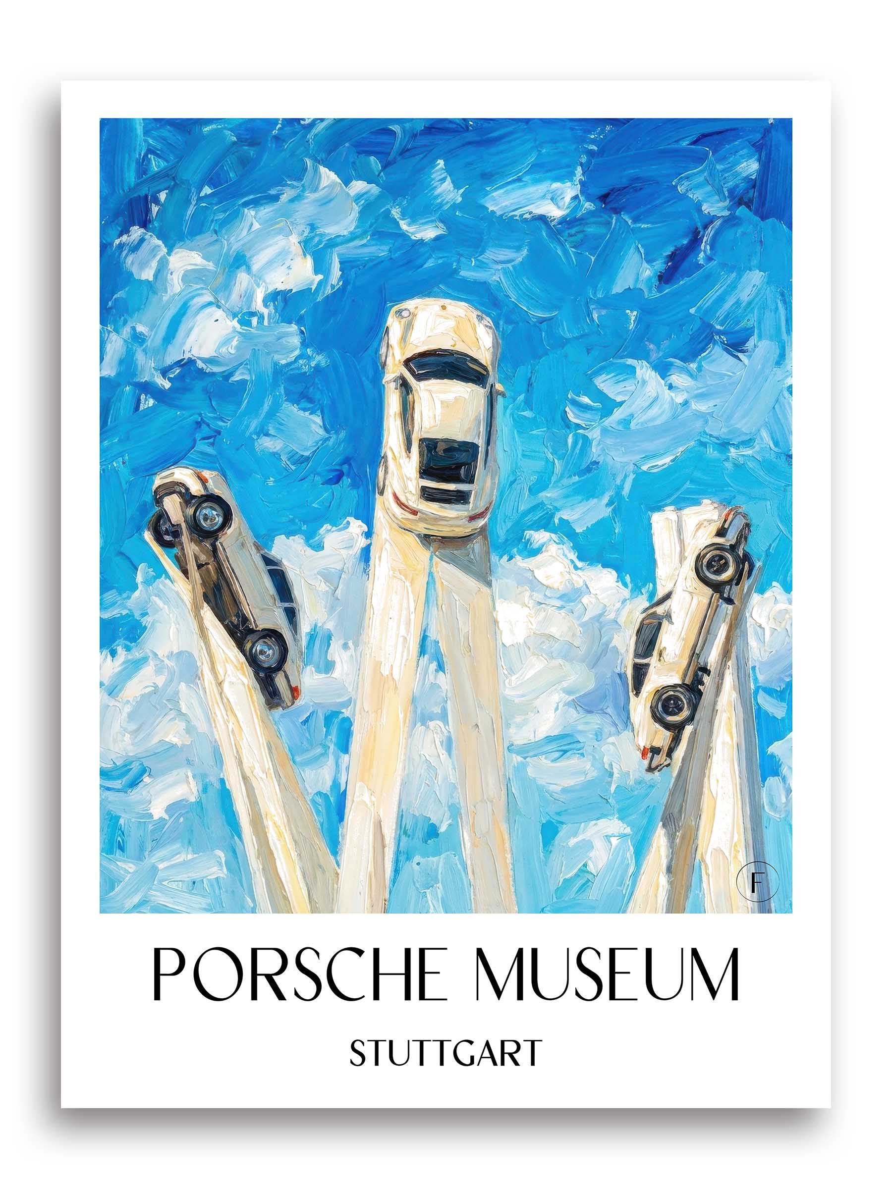Porsche Museum Poster - Stuttgart - Deutschland Kunstdruck - Ölgemälde von A4 bis A1 - favplace