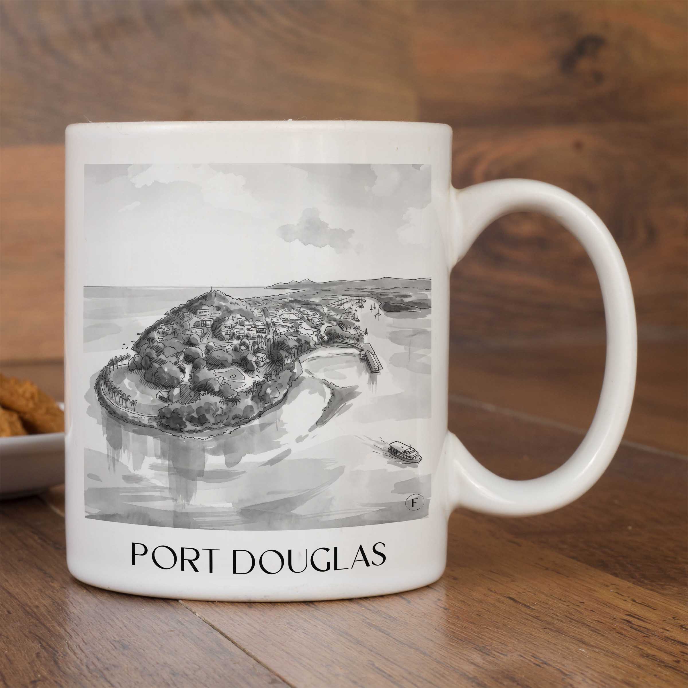 port-douglas-australien-australien-kaffeebecher-aquarell-schwarz-weiss