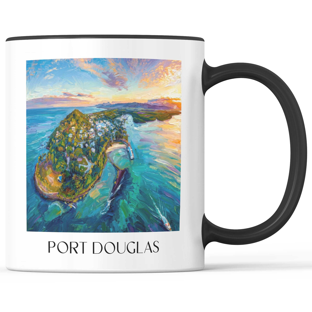 Port Douglas Kaffeebecher - Australien - Australien Becher - Kaffeetasse im Ölgemälde Stil - favplace