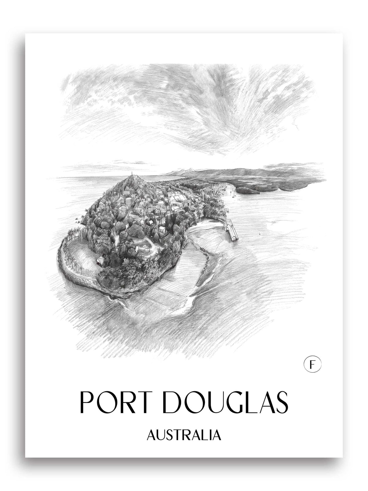 Port Douglas Poster - Australien - Australien Kunstdruck - Zeichnung von A4 bis A1 - favplace