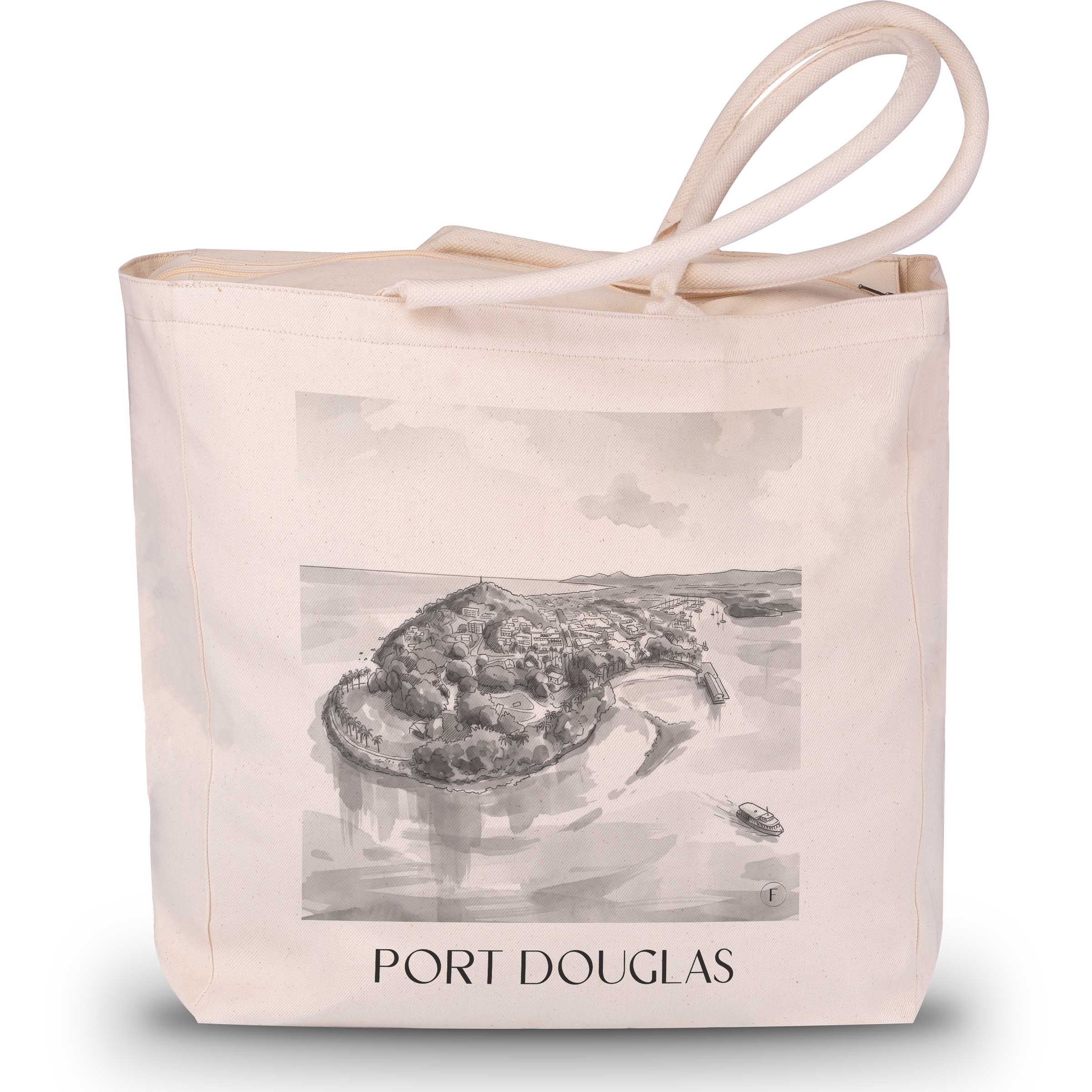 port-douglas-australien-australien-einkaufstasche-aquarell-schwarz-weiss