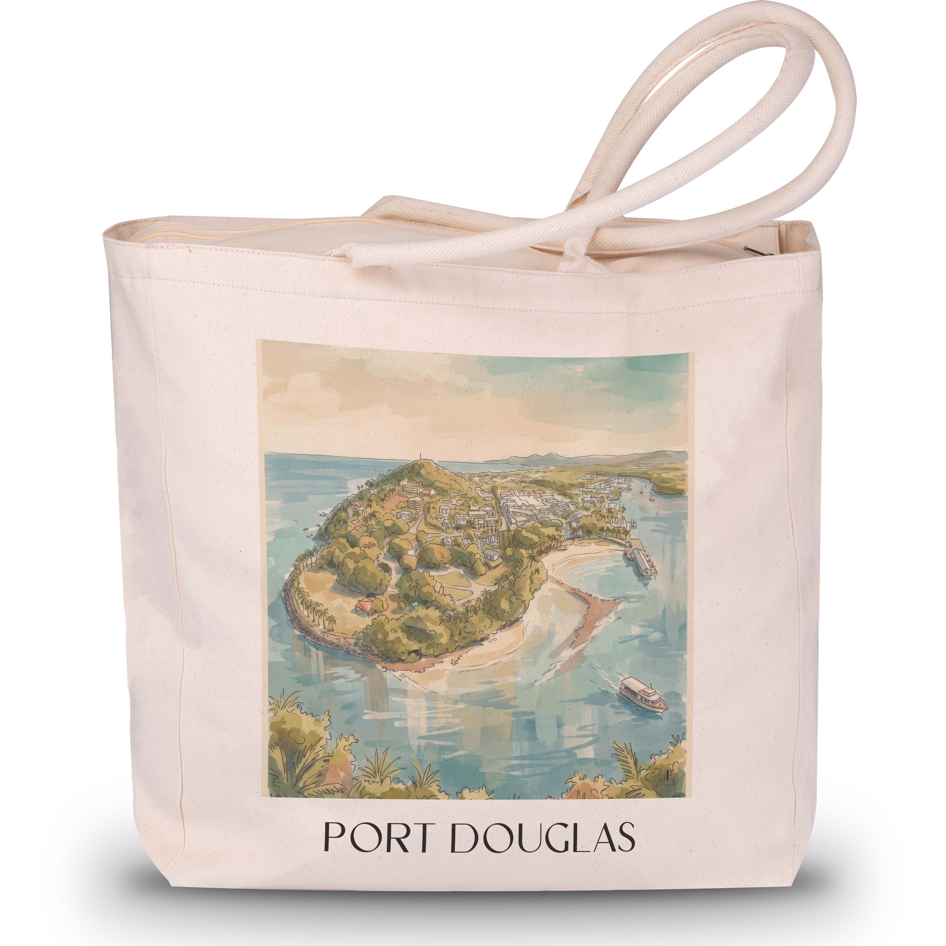 port-douglas-australien-australien-einkaufstasche-aquarell