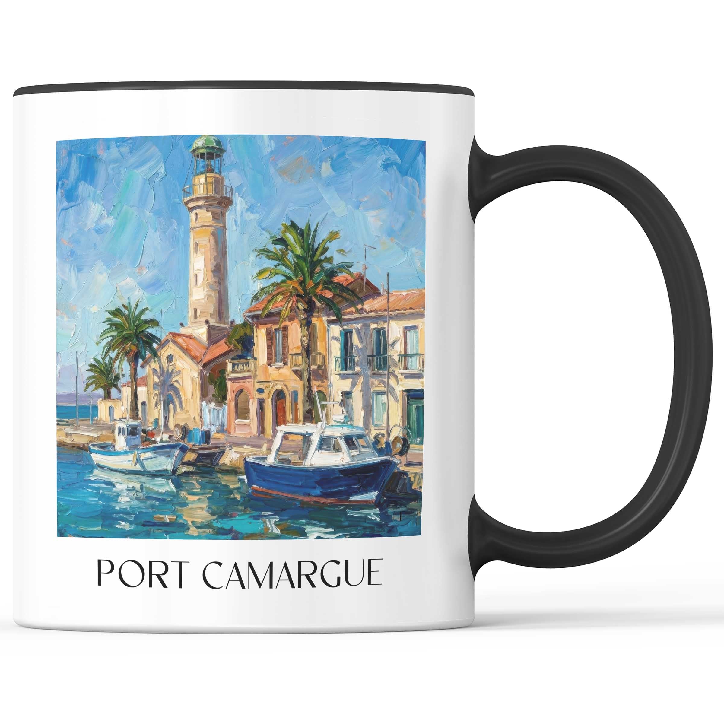 port-camargue-le-grau-du-roi-frankreich-kaffeebecher-oil-painting-oelgemaelde