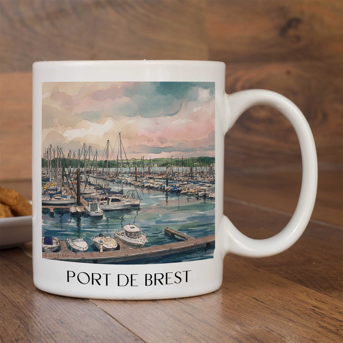 port-de-brest-finistère-frankreich-kaffeebecher-aquarell