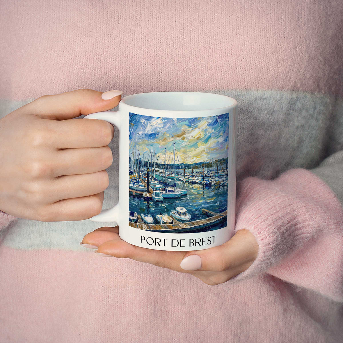 port-de-brest-finistère-frankreich-kaffeebecher-oil-painting-oelgemaelde