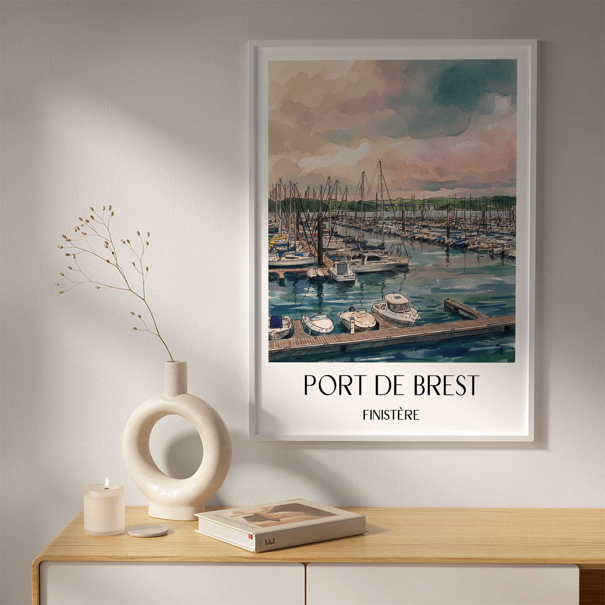 port-de-brest-finistère-frankreich-poster-aquarell