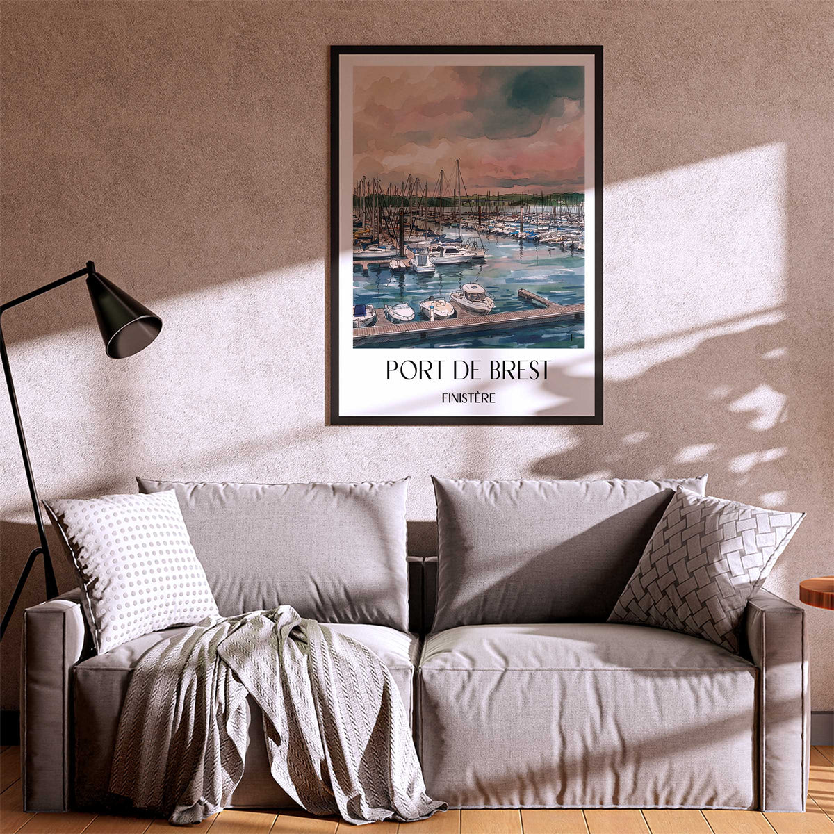 port-de-brest-finistère-frankreich-poster-aquarell