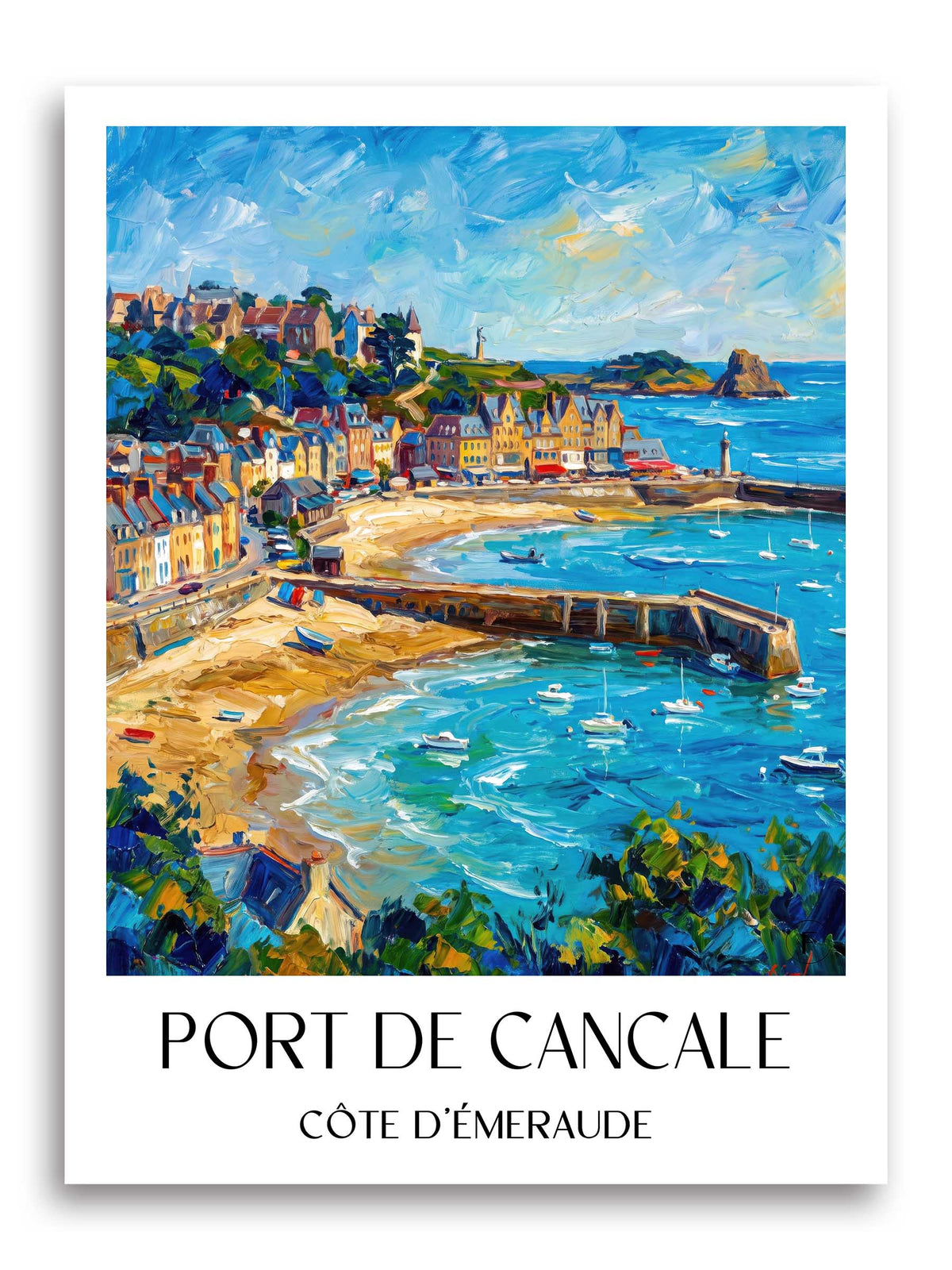 port-de-cancale-côte-d'émeraude-frankreich-poster-oil-painting-oelgemaelde