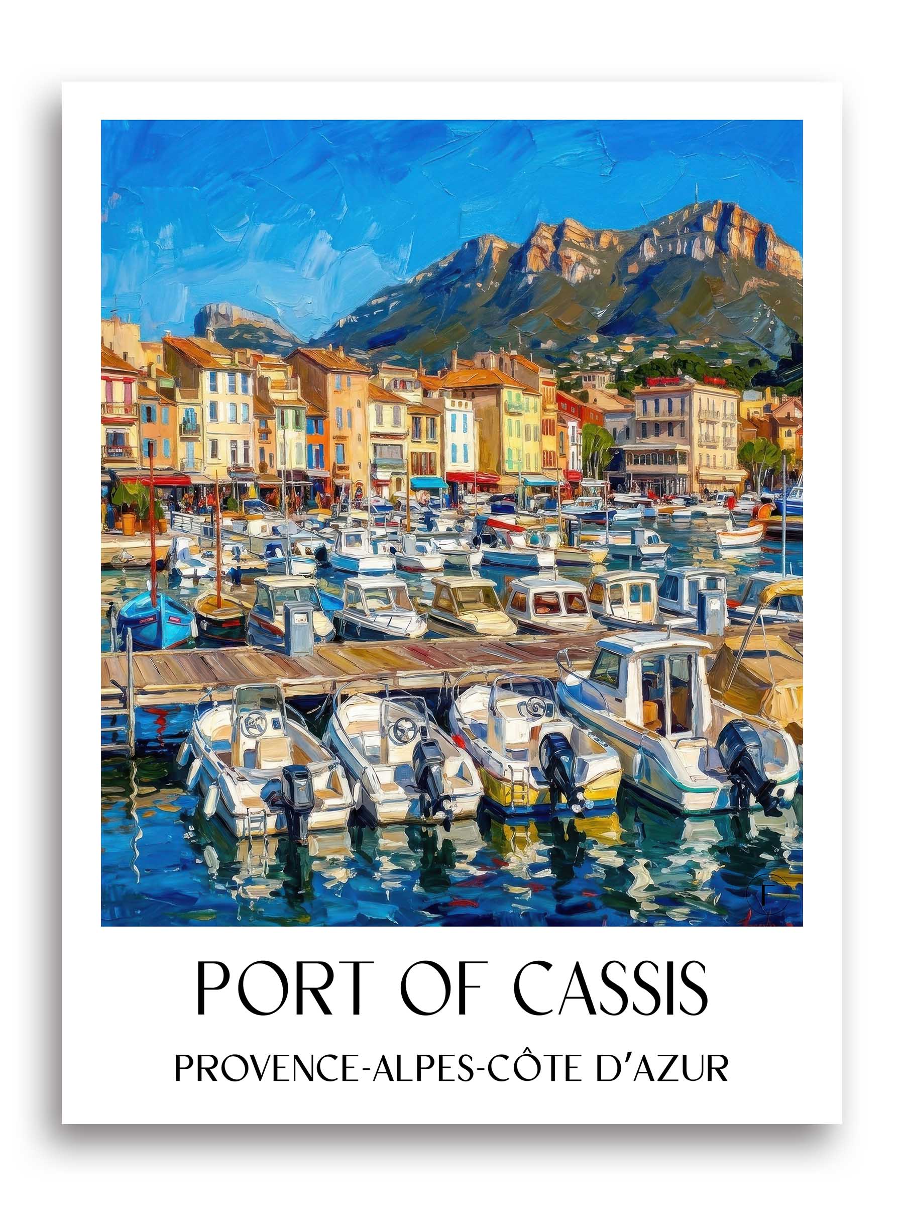 Port de Cassis Poster - Provence - Frankreich Kunstdruck - Ölgemälde von A4 bis A1 - favplace