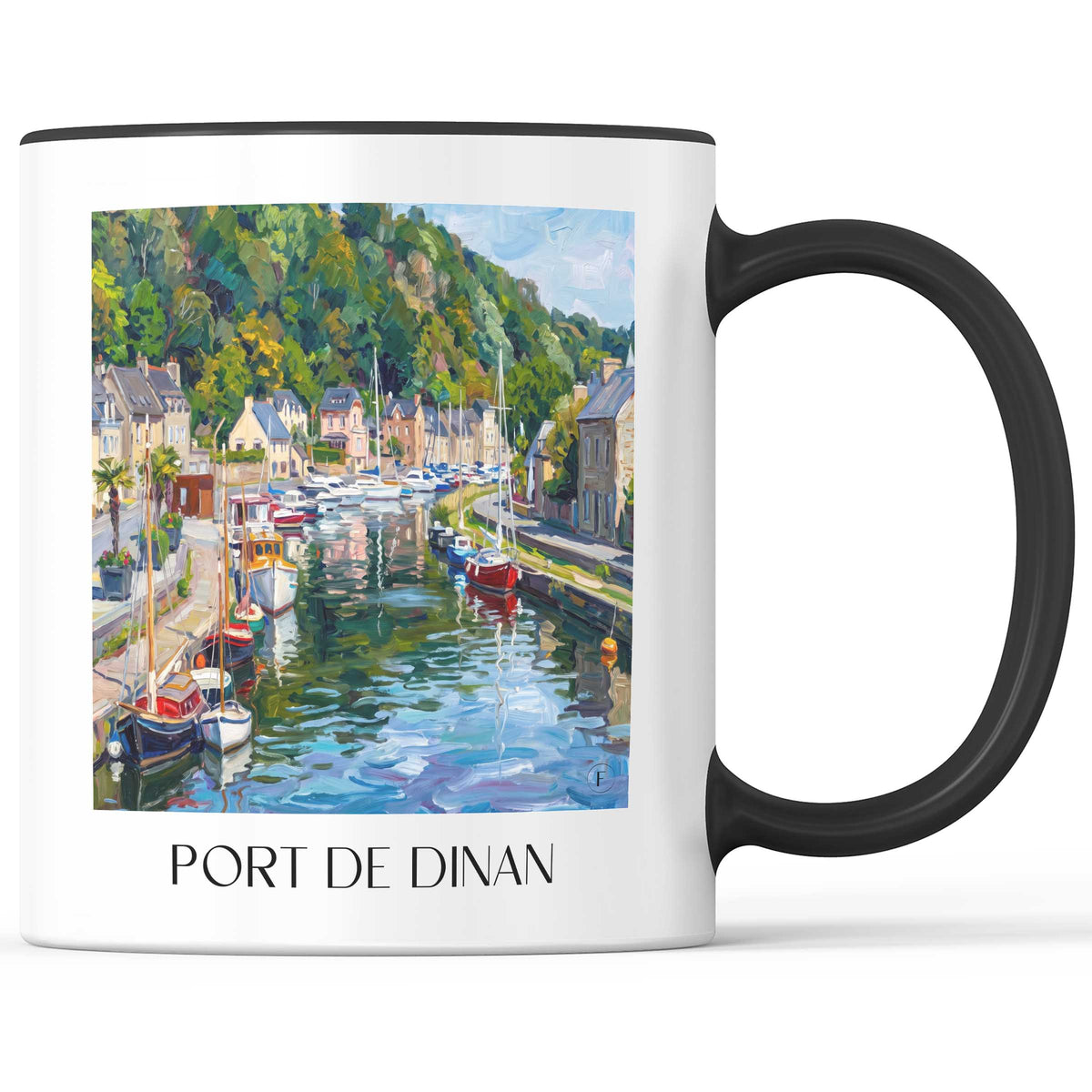 port-de-dinan-côte-d'émeraude-frankreich-kaffeebecher-oil-painting-oelgemaelde