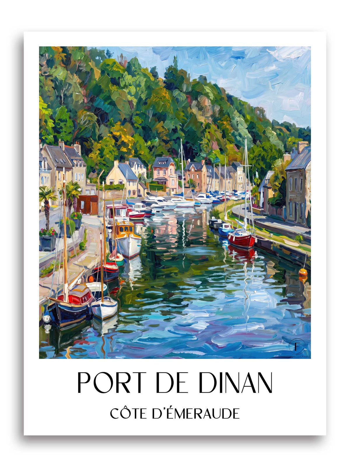 port-de-dinan-côte-d'émeraude-frankreich-poster-oil-painting-oelgemaelde