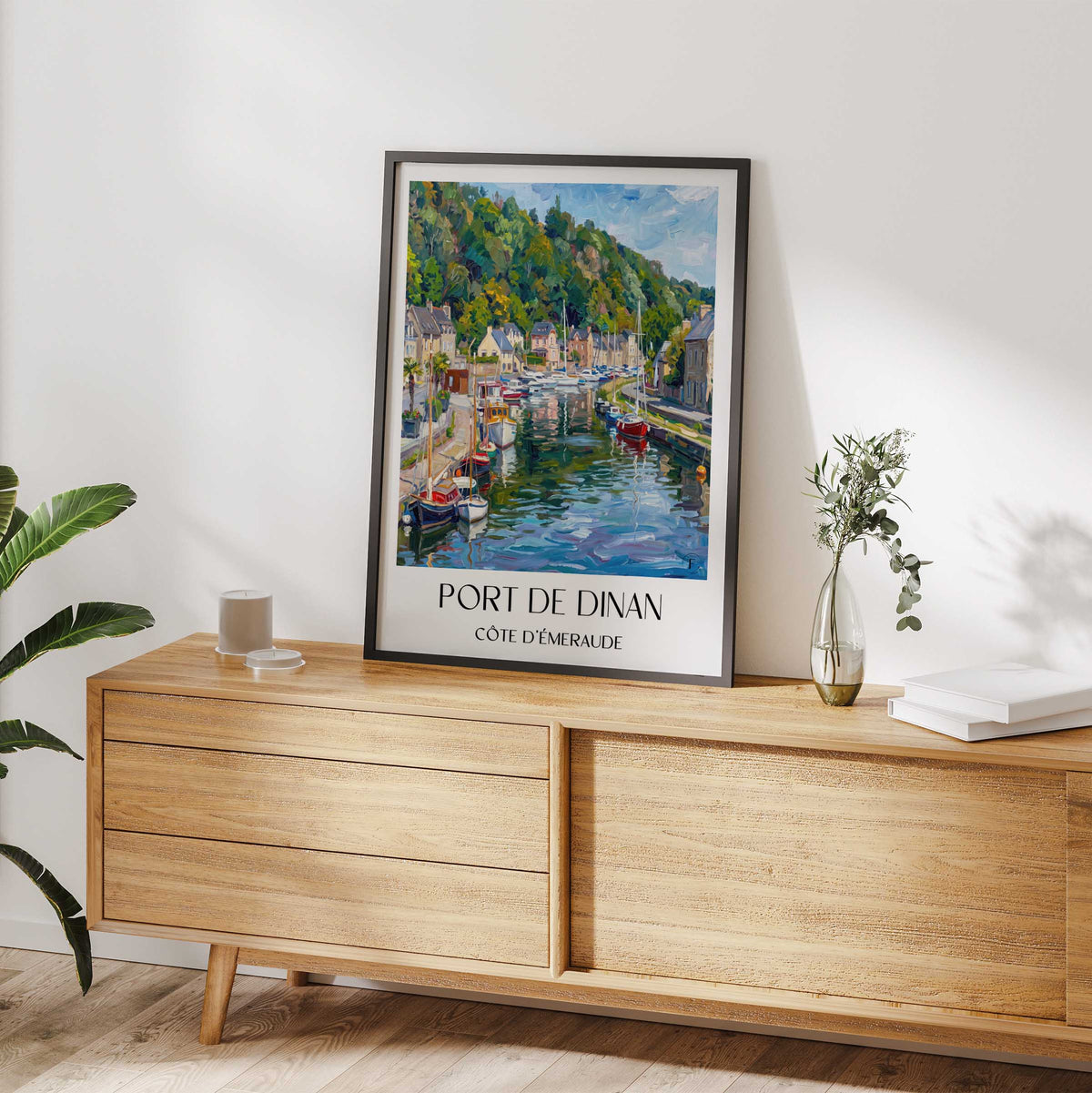port-de-dinan-côte-d'émeraude-frankreich-poster-oil-painting-oelgemaelde