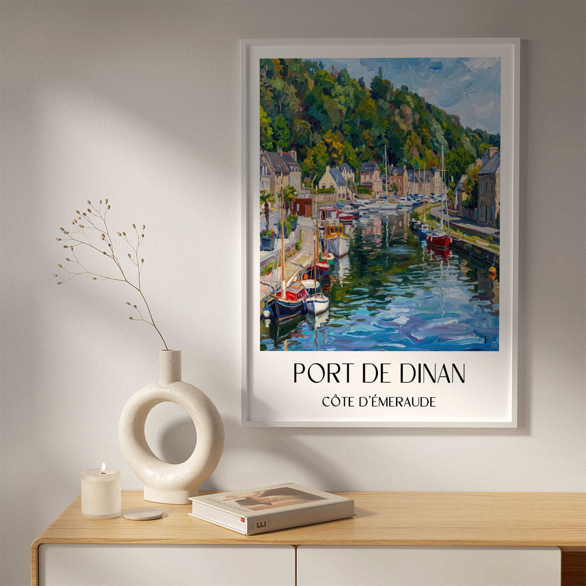 port-de-dinan-côte-d'émeraude-frankreich-poster-oil-painting-oelgemaelde