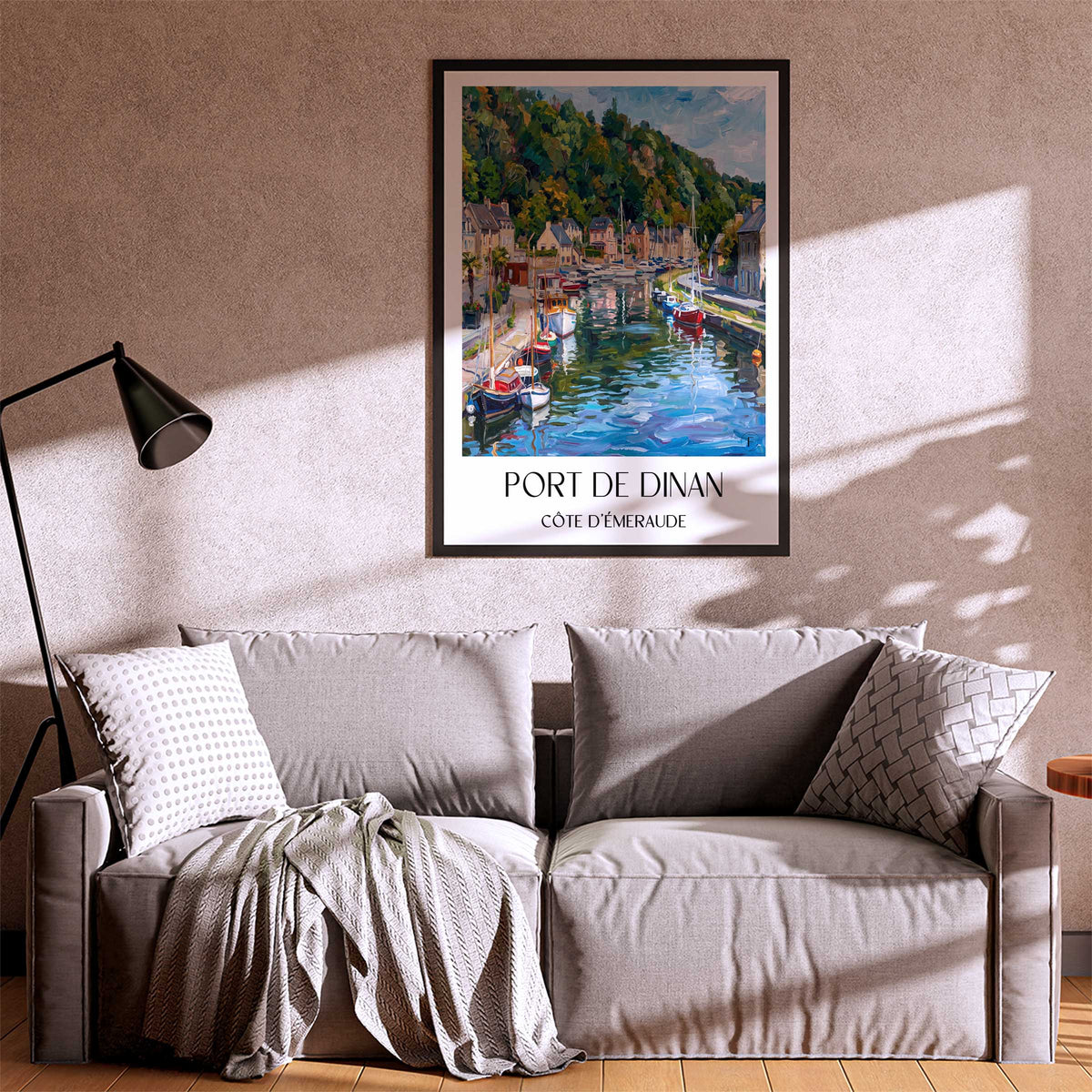 port-de-dinan-côte-d'émeraude-frankreich-poster-oil-painting-oelgemaelde