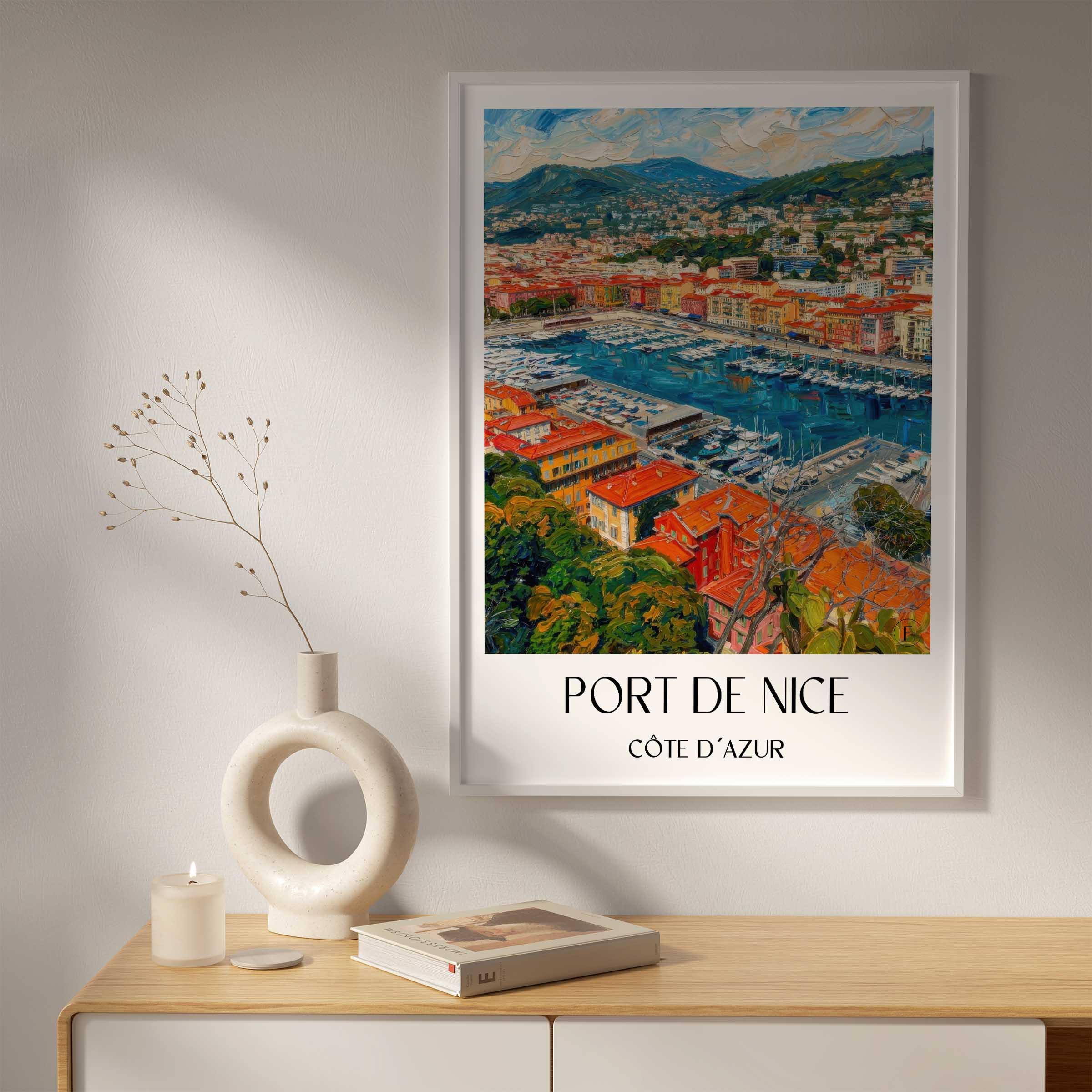 port-de-nice-côte-d´azur-frankreich-poster-oil-painting-oelgemaelde