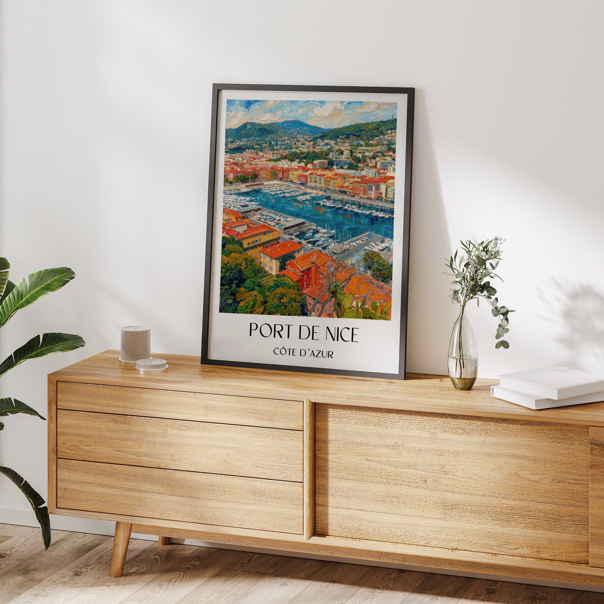 port-de-nice-côte-d´azur-frankreich-poster-oil-painting-oelgemaelde
