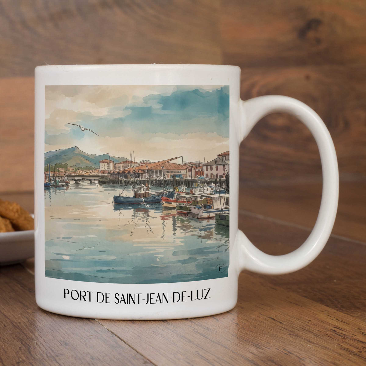 port-de-saint-jean-de-luz-pays-basque-frankreich-kaffeebecher-aquarell