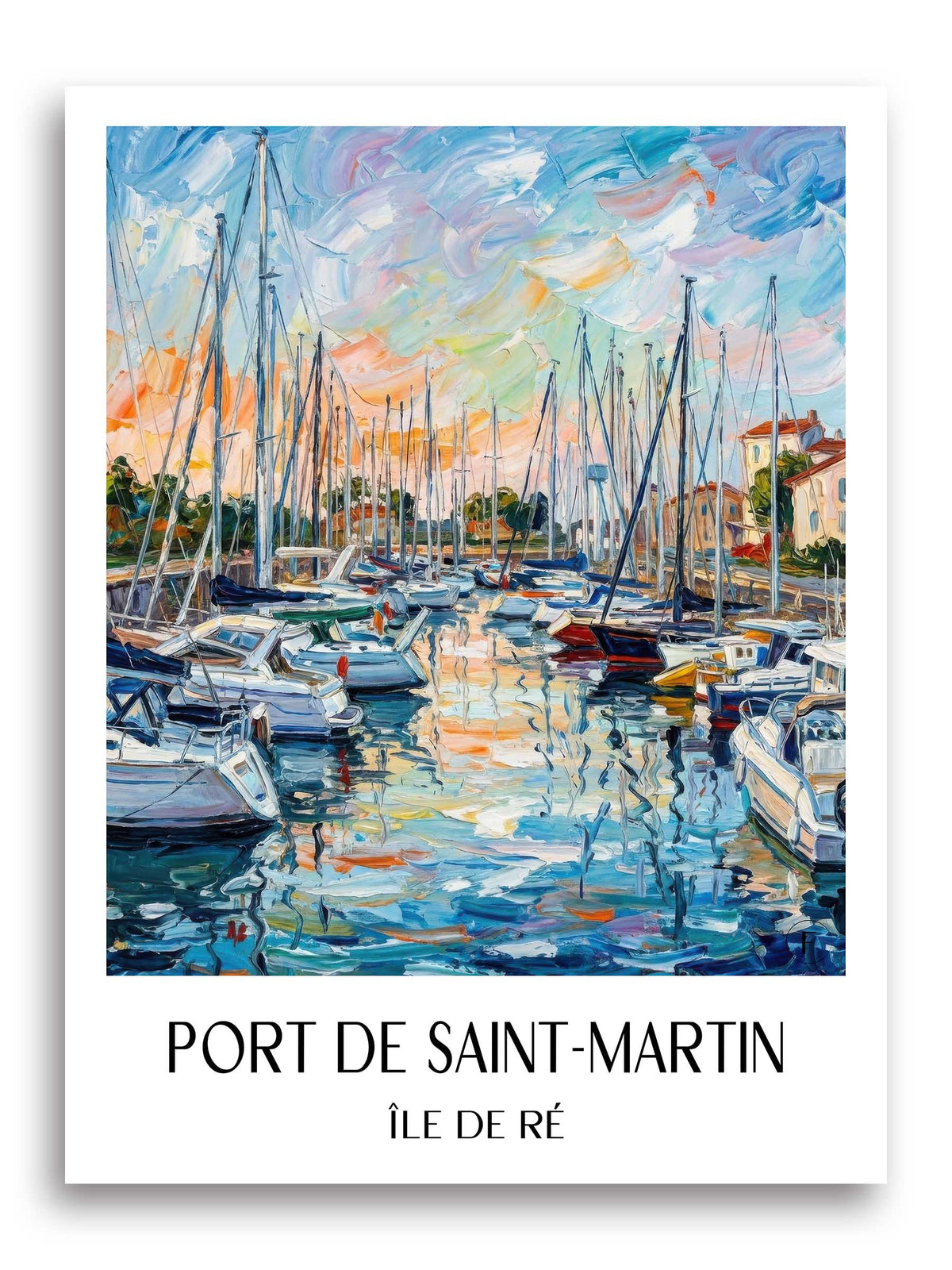 port-de-saint-martin-île-de-ré-frankreich-poster-oil-painting-oelgemaelde