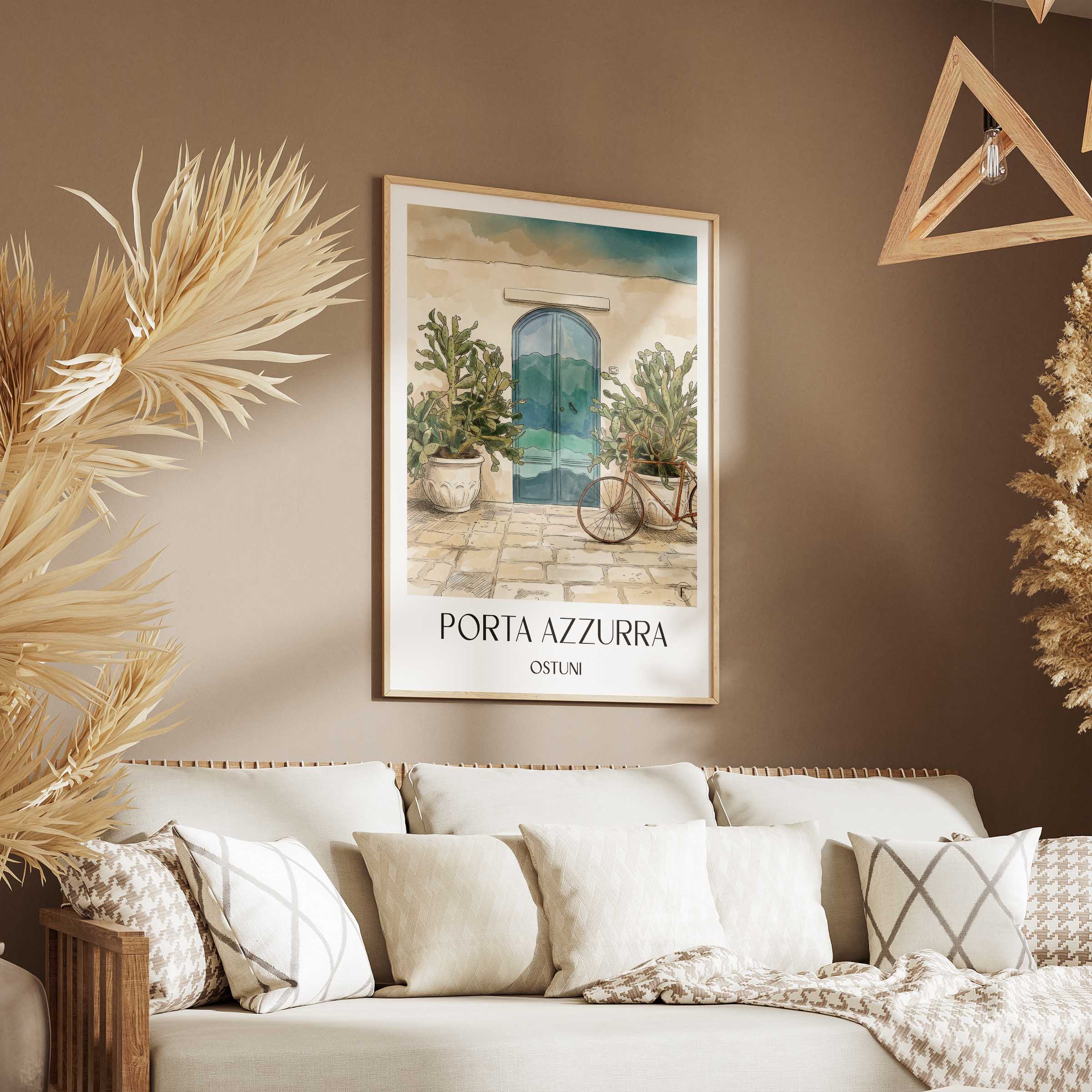 porta-azzurra-ostuni-italien-poster-aquarell