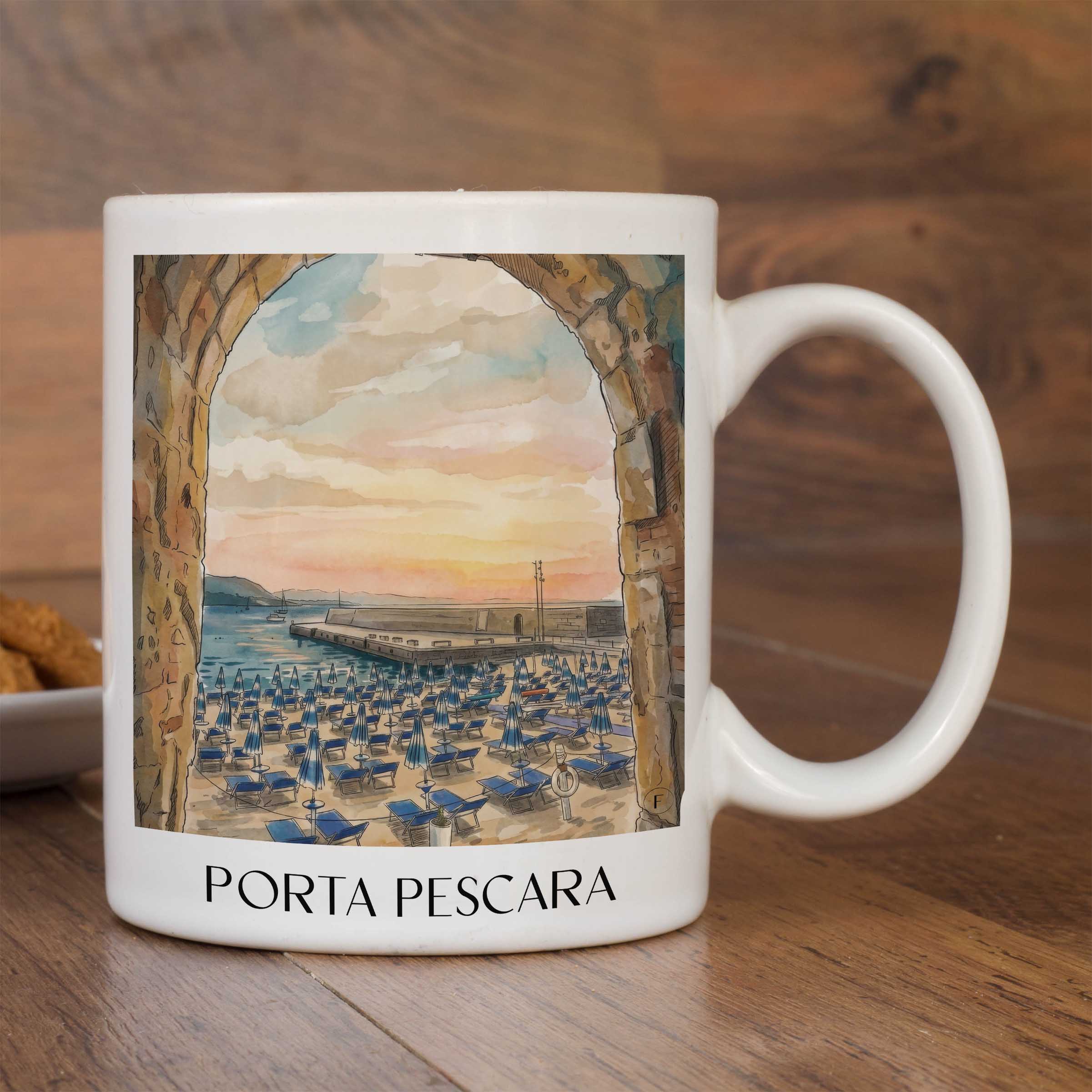 porta-pescara-cefalù-italien-kaffeebecher-aquarell