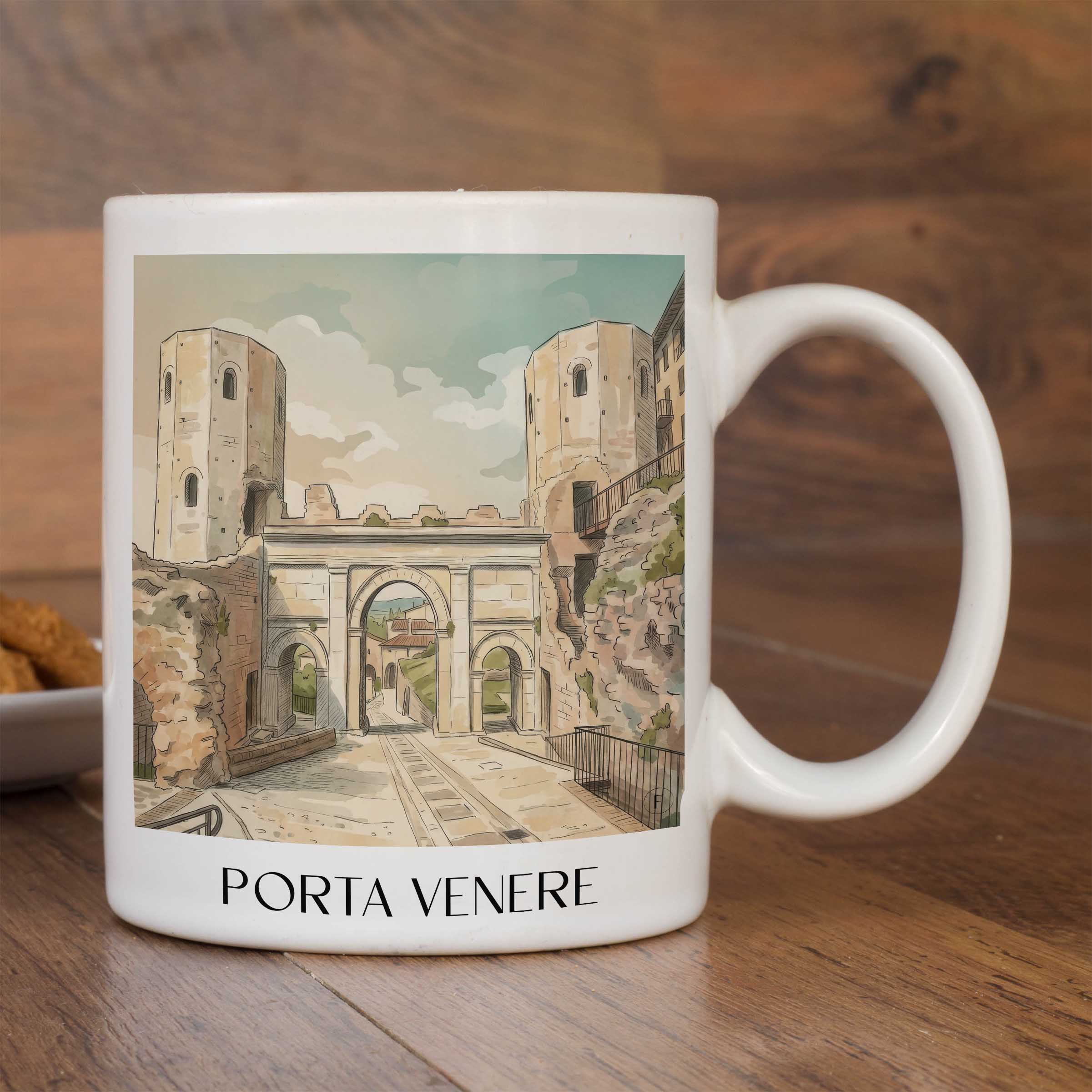 porta-venere-spello-italien-kaffeebecher-aquarell