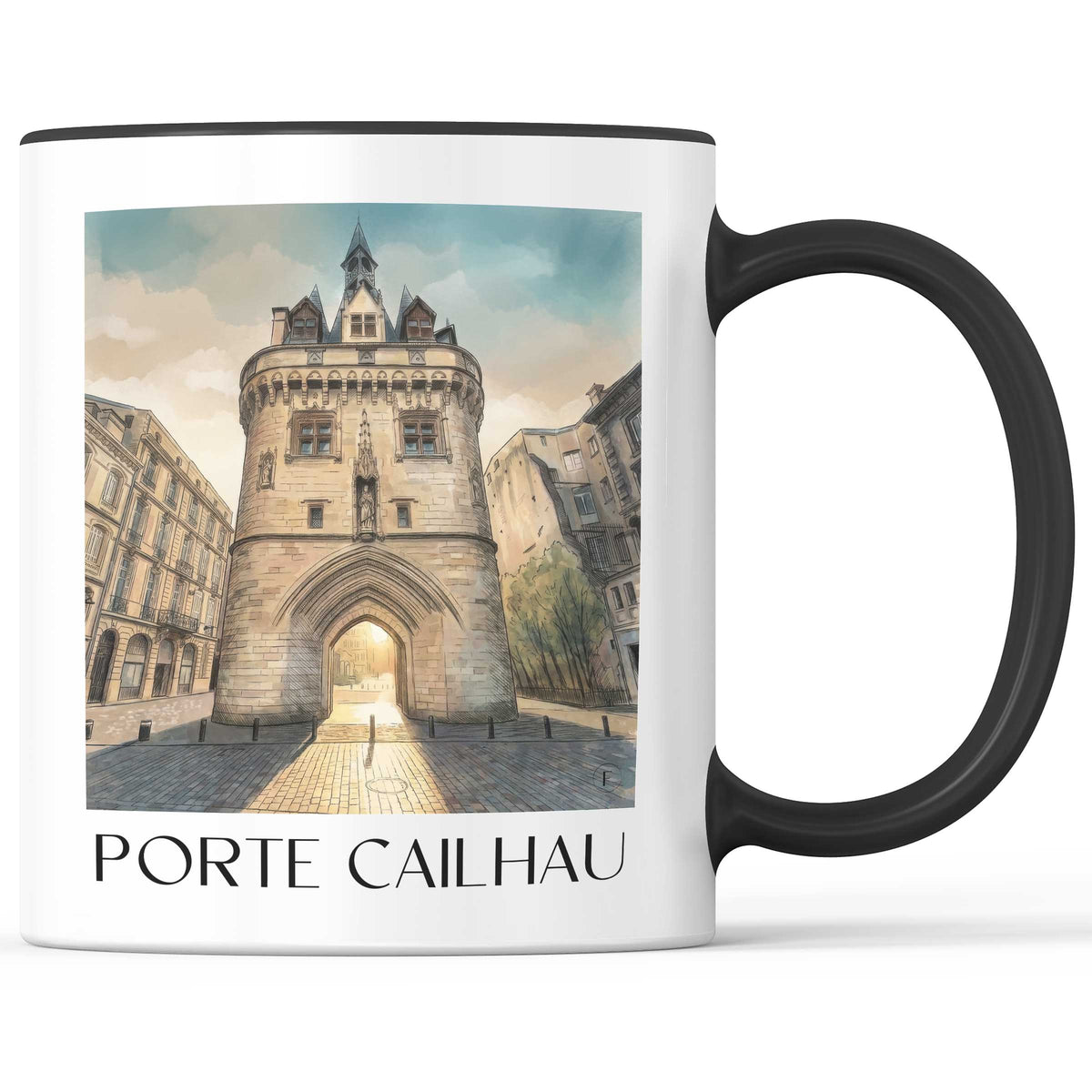porte-cailhau-bordeaux-frankreich-kaffeebecher-aquarell