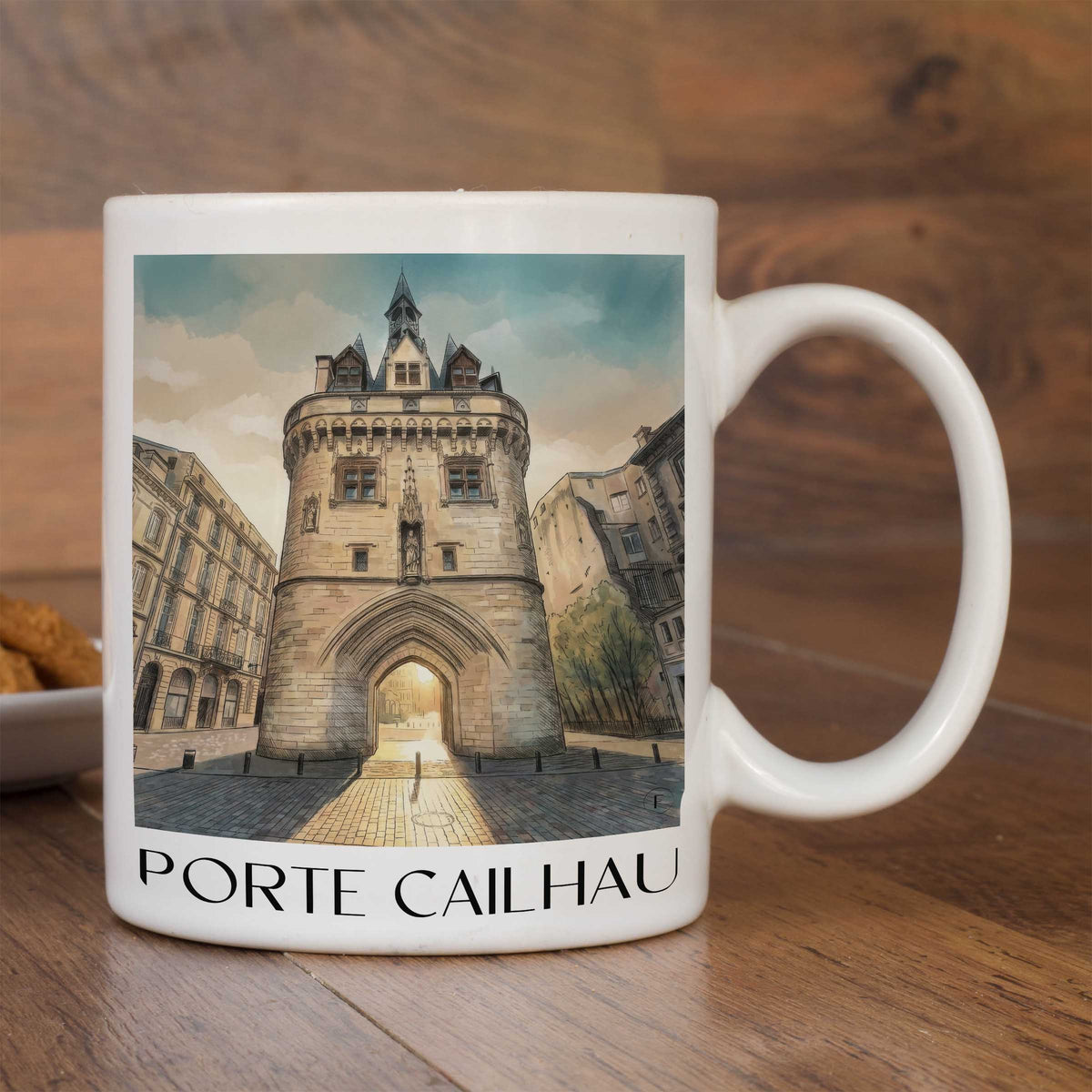 porte-cailhau-bordeaux-frankreich-kaffeebecher-aquarell
