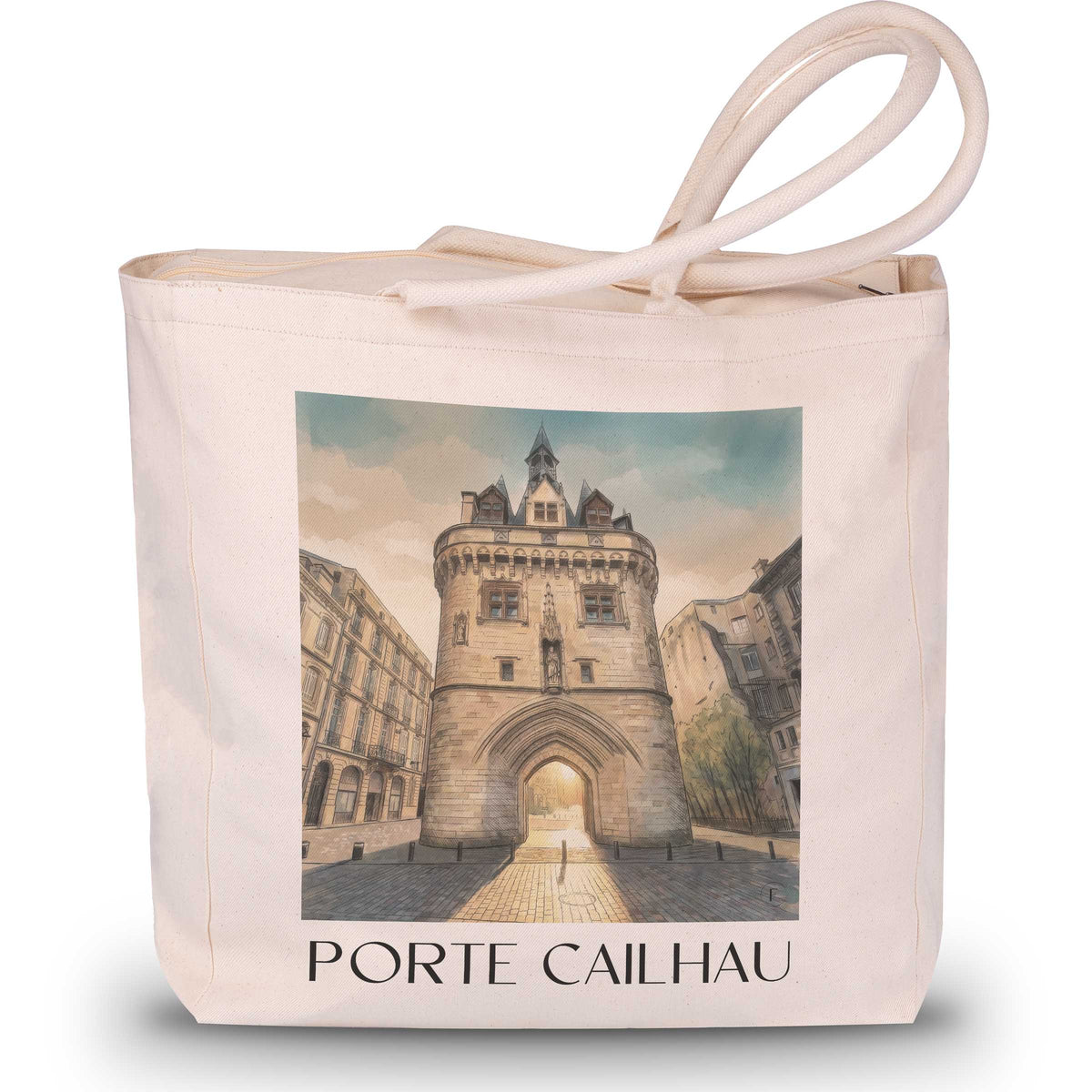 porte-cailhau-bordeaux-frankreich-einkaufstasche-aquarell