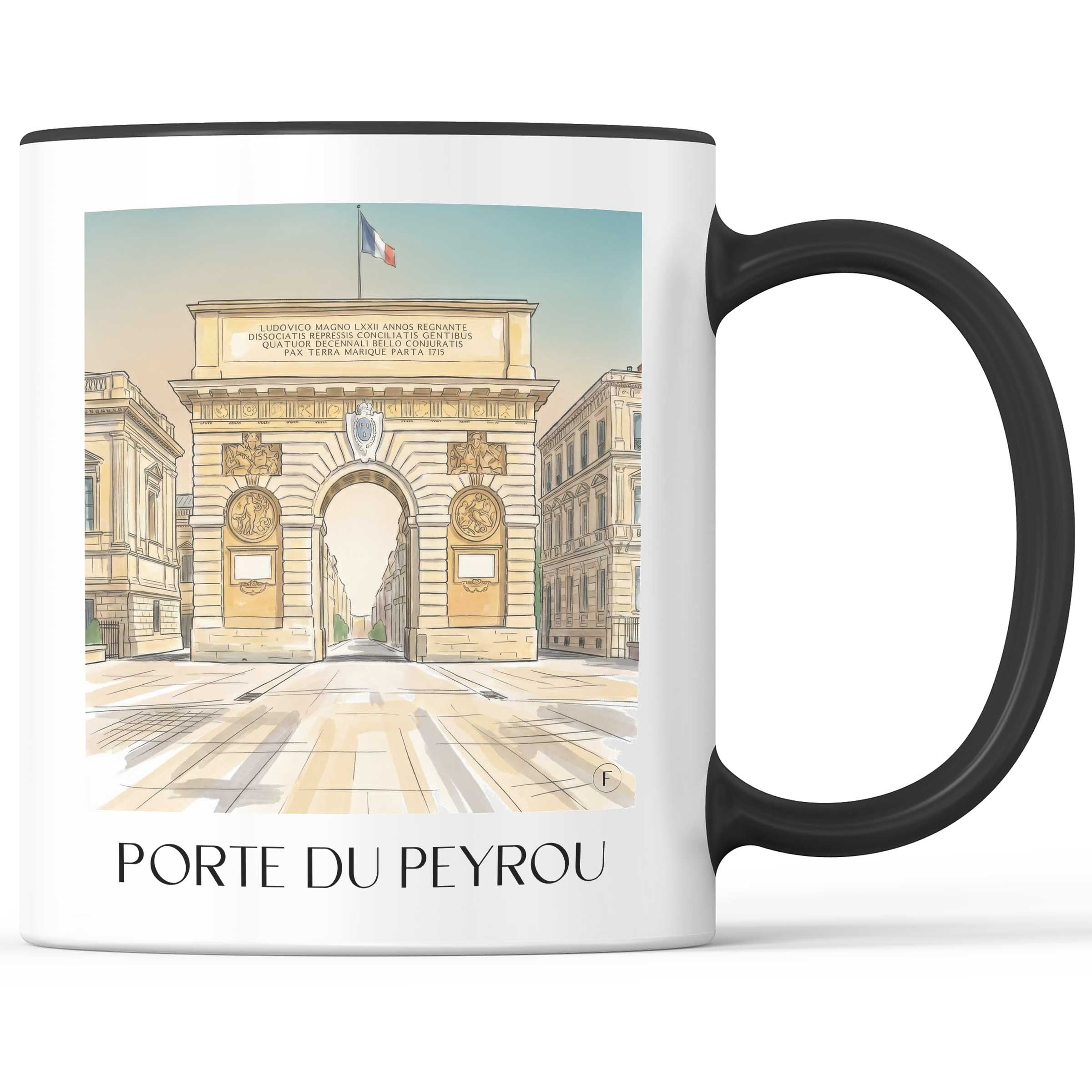 porte-du-peyrou-montpellier-frankreich-kaffeebecher-aquarell