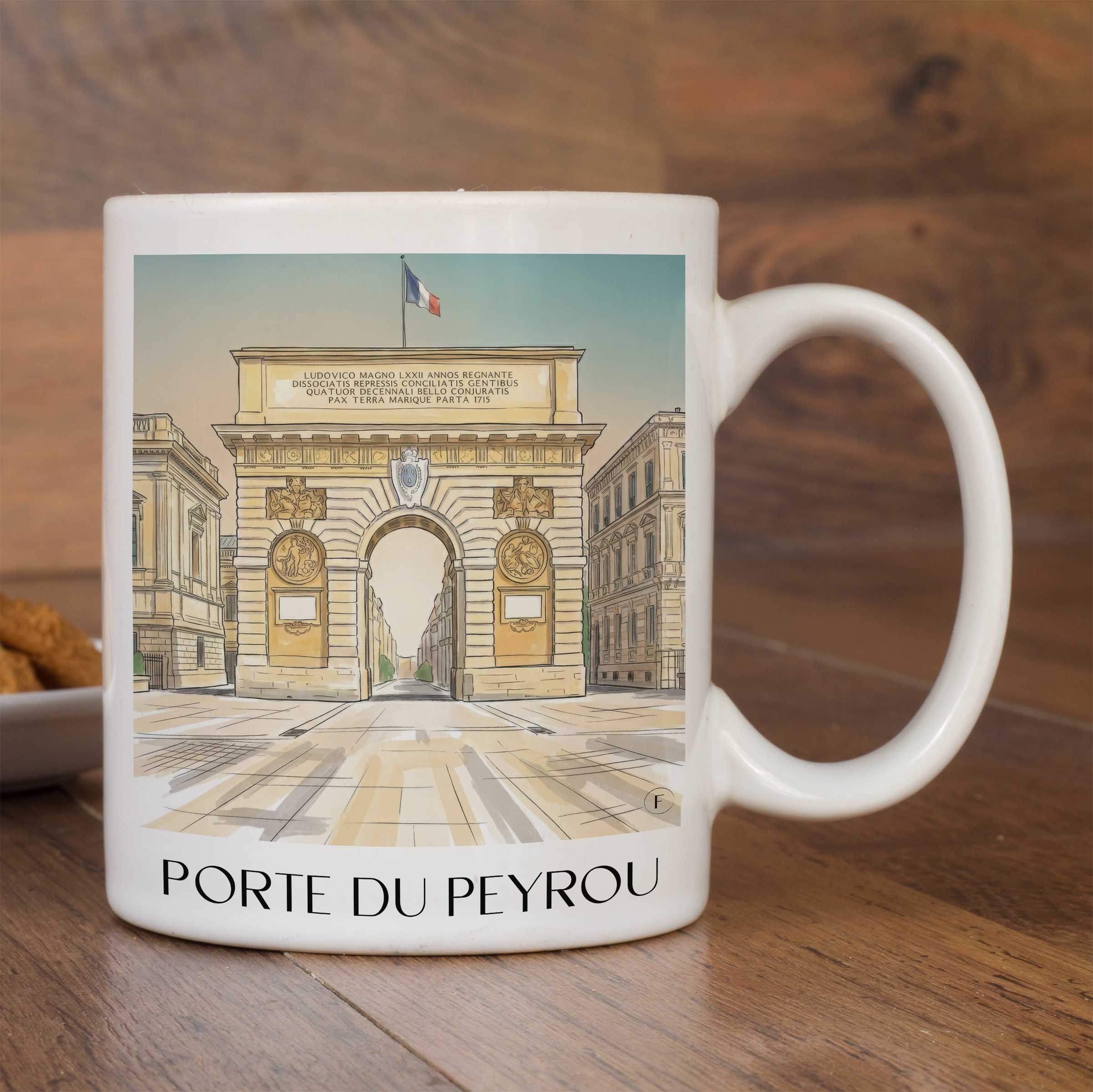 porte-du-peyrou-montpellier-frankreich-kaffeebecher-aquarell