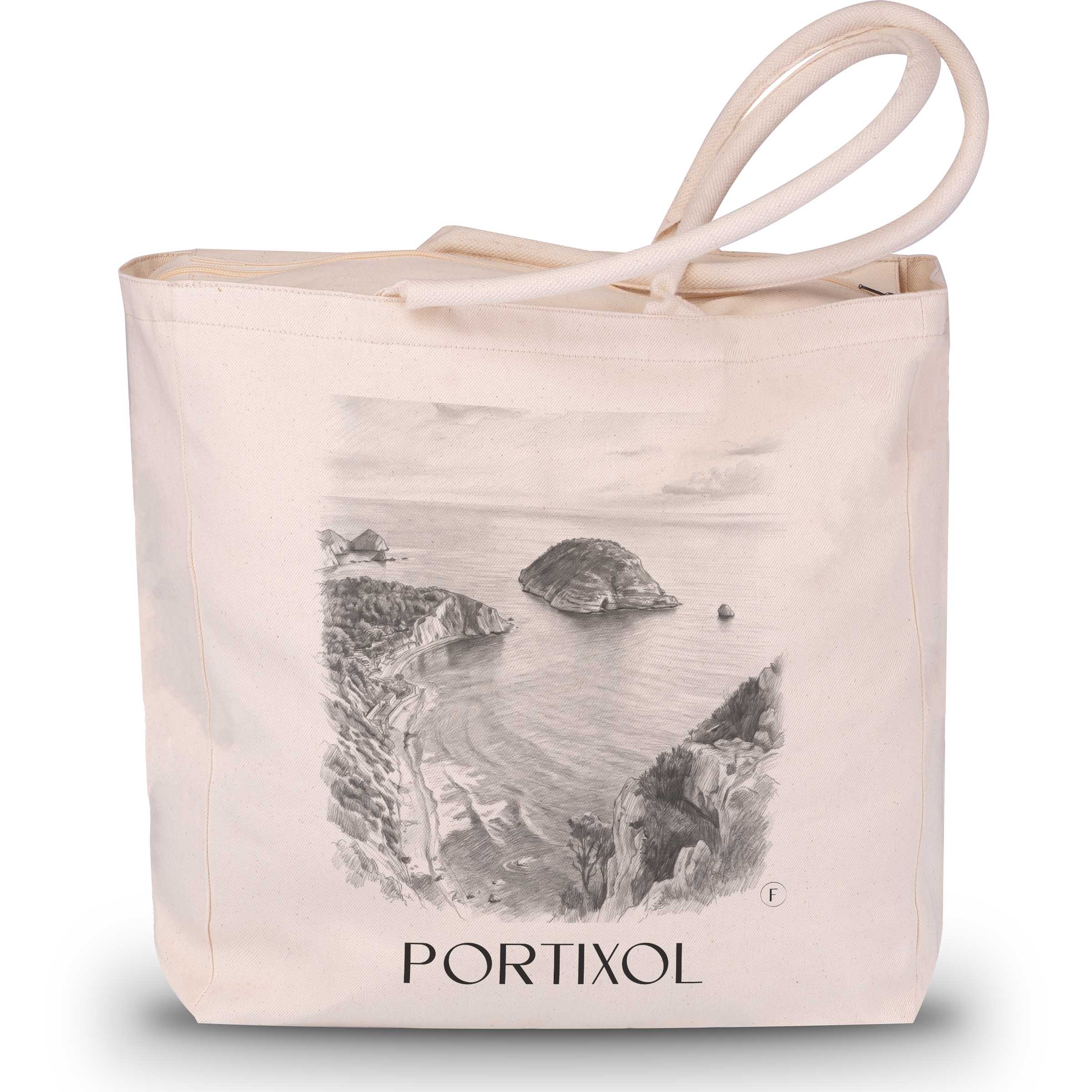 portixol--javea-spanien-einkaufstasche-bleistift-zeichnung-drawing