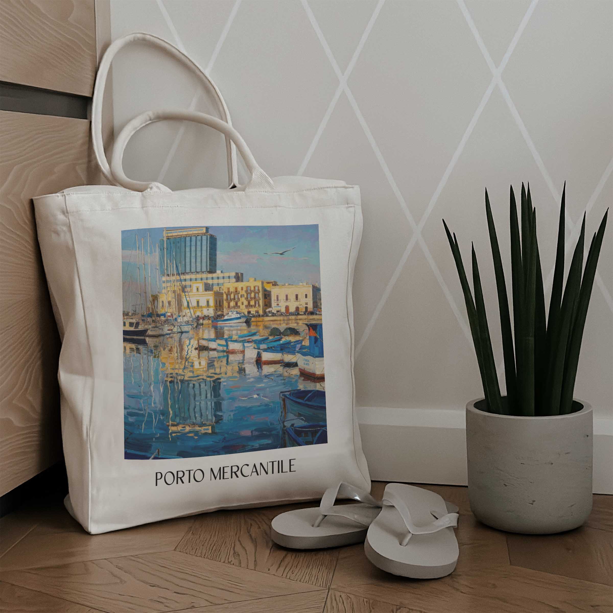 porto-mercantile-gallipoli-italien-einkaufstasche-oil-painting-oelgemaelde