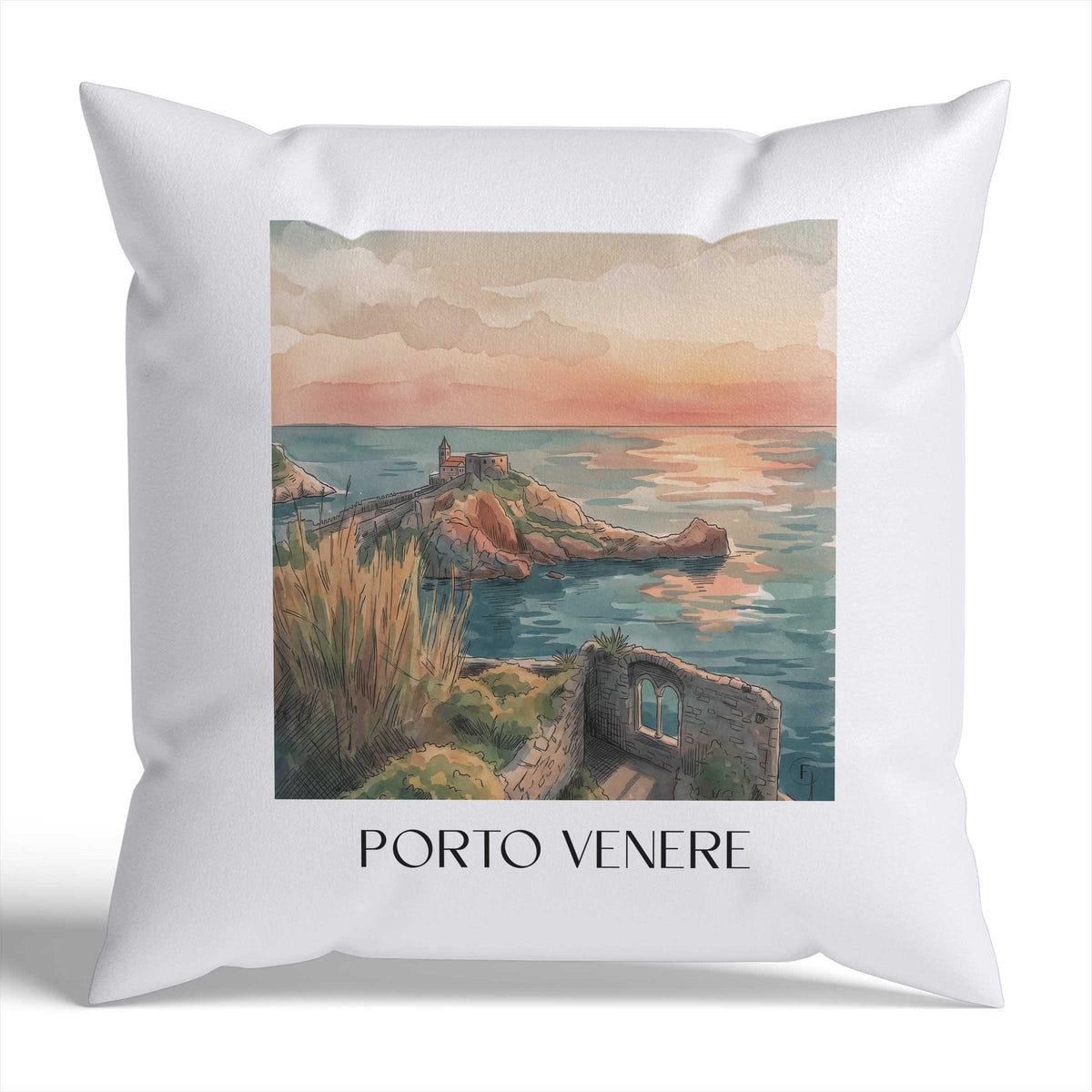 porto-venere-italien-italien-kissenbezug-aquarell