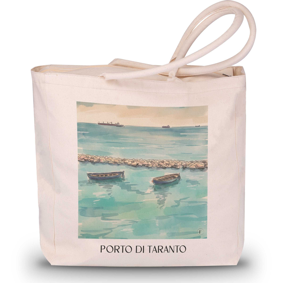 Porto di Taranto Shopping Tasche - Apulien - Italien Tote Bag - Einkaufstasche im Aquarell Stil - favplace