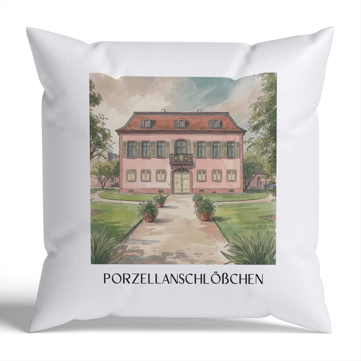 porzellanschlößchen-darmstadt-deutschland-kissenbezug-aquarell