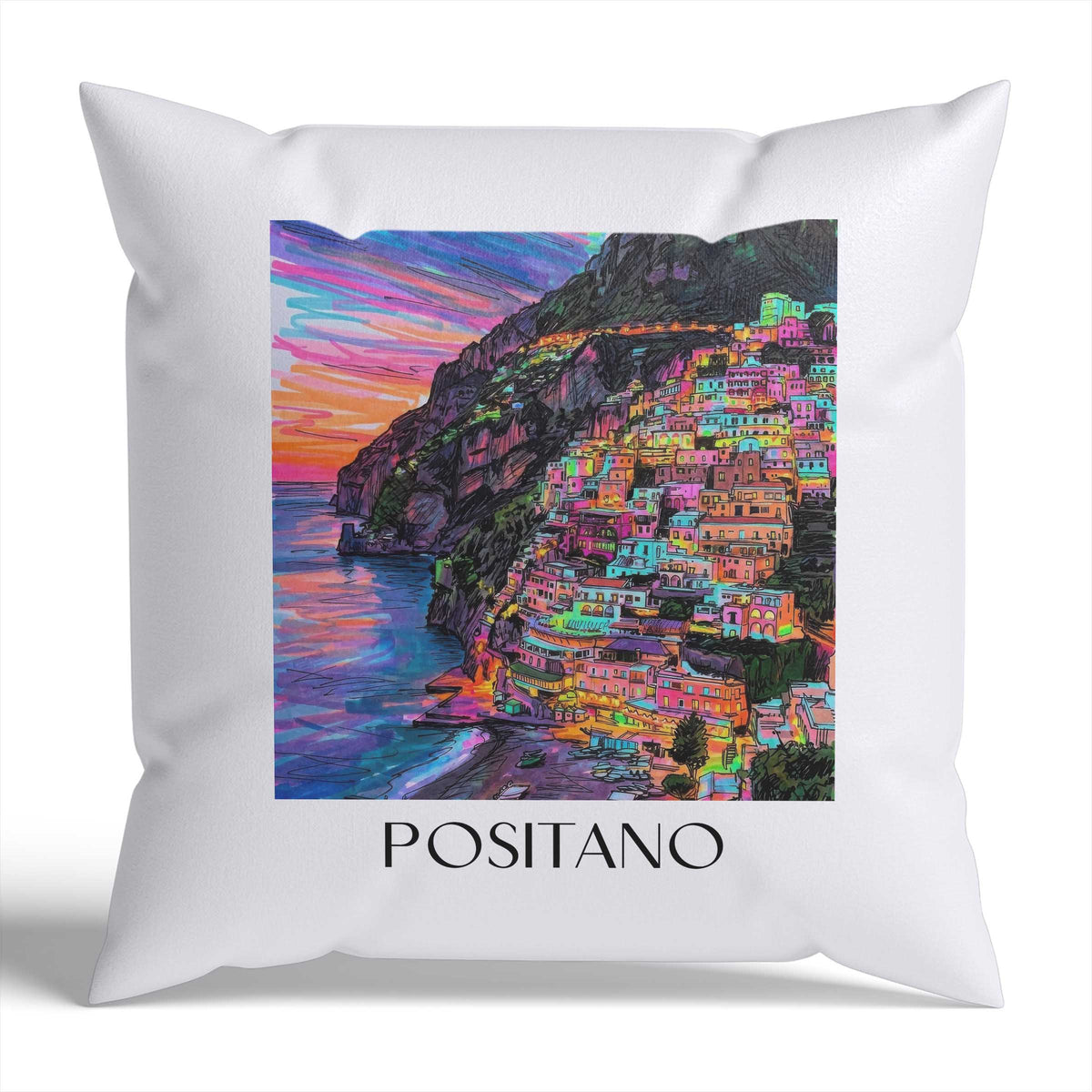 positano-amalfi-küste-italien-kissenbezug-graffiti