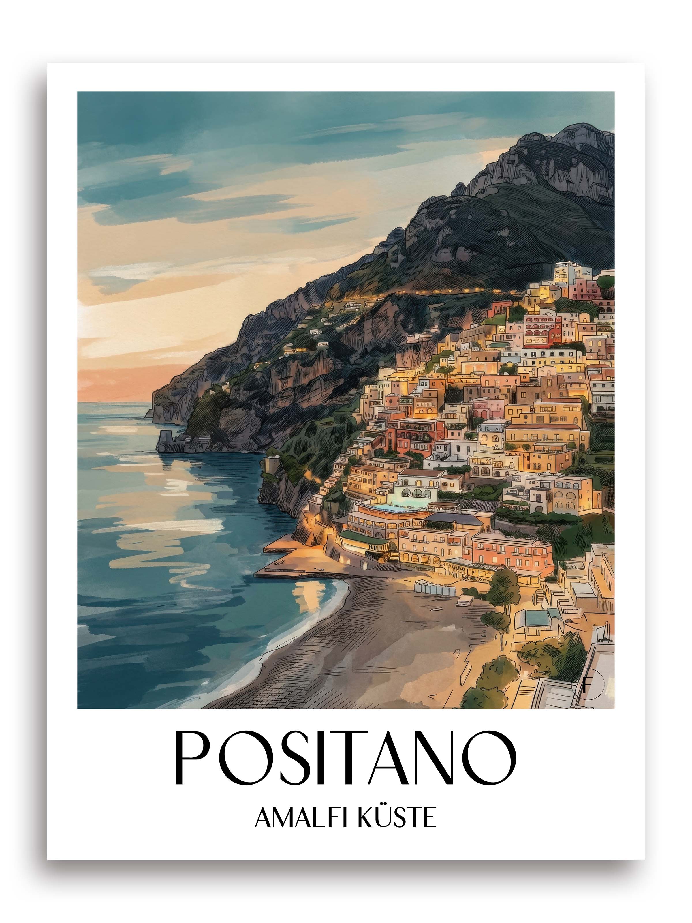 positano-amalfi-küste-italien-poster-aquarell