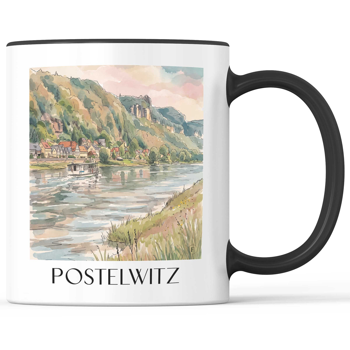postelwitz-sächsische-schweiz-deutschland-kaffeebecher-aquarell
