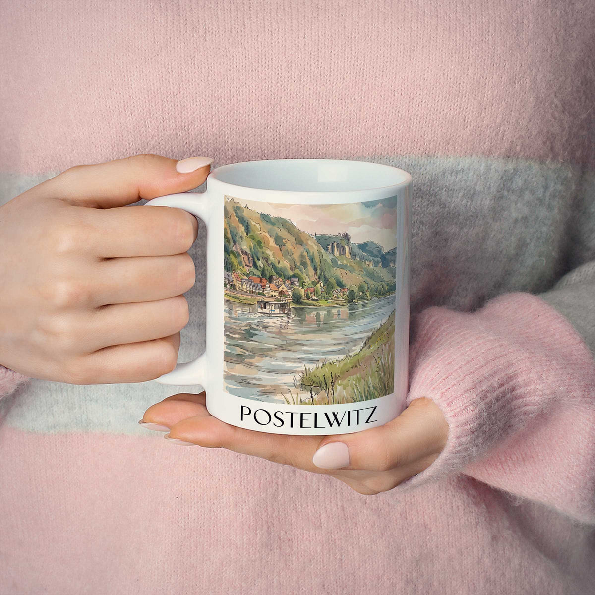 postelwitz-sächsische-schweiz-deutschland-kaffeebecher-aquarell
