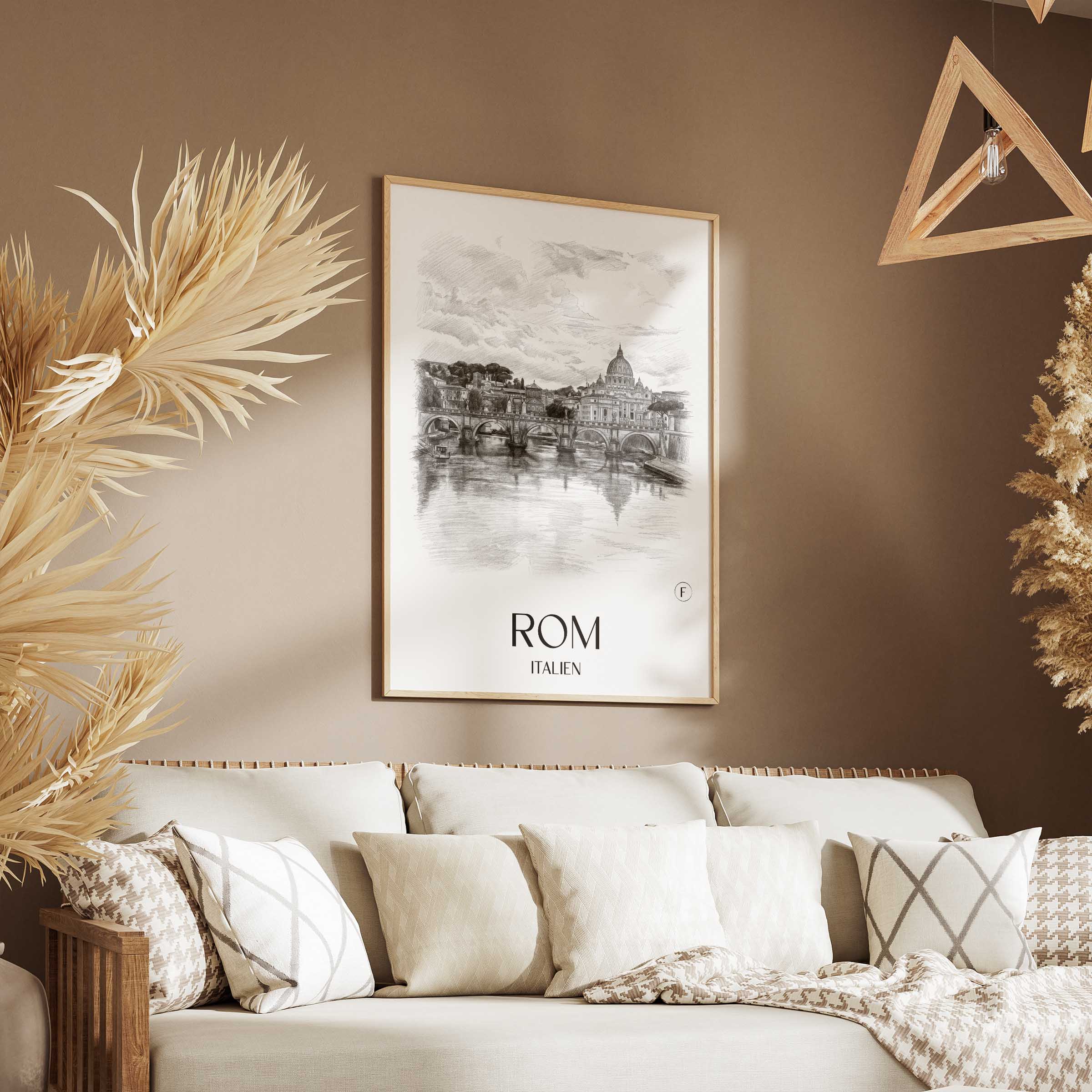 rom-italien-poster-bleistift-zeichnung-drawing