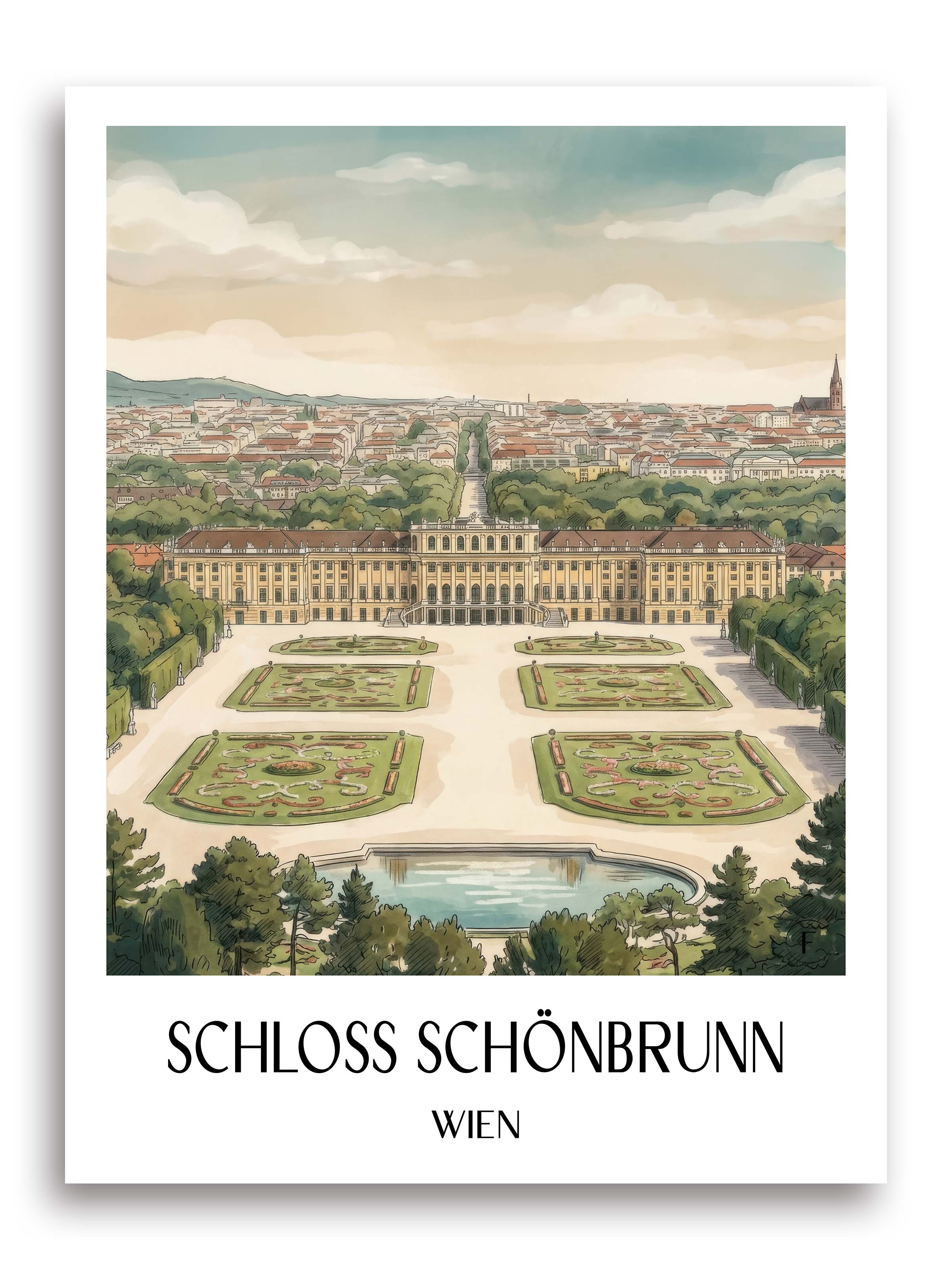 schloss-schönbrunn-wien-österreich-poster-aquarell