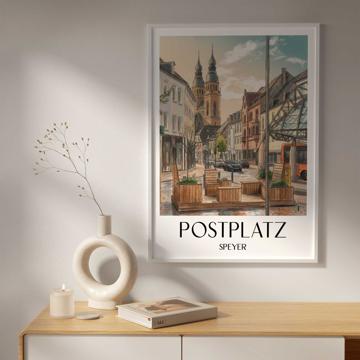postplatz-speyer-deutschland-poster-aquarell