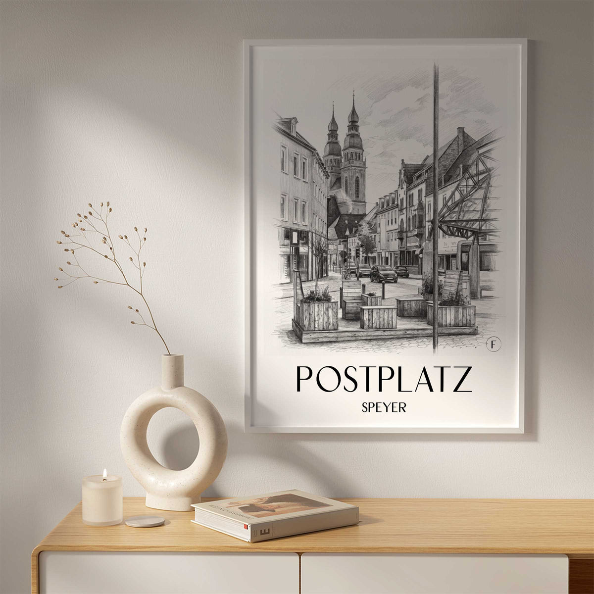 postplatz-speyer-deutschland-poster-bleistift-zeichnung-drawing