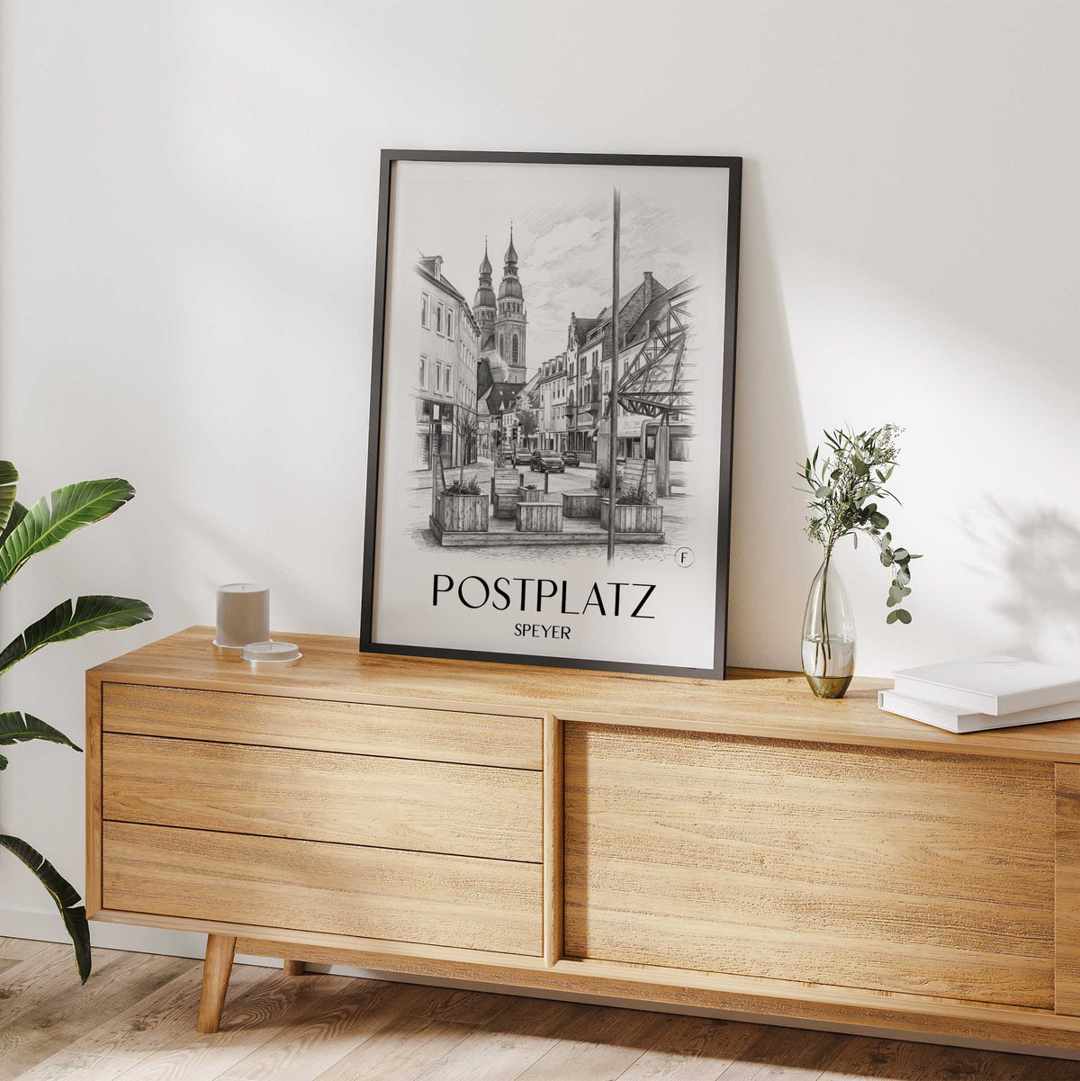 postplatz-speyer-deutschland-poster-bleistift-zeichnung-drawing