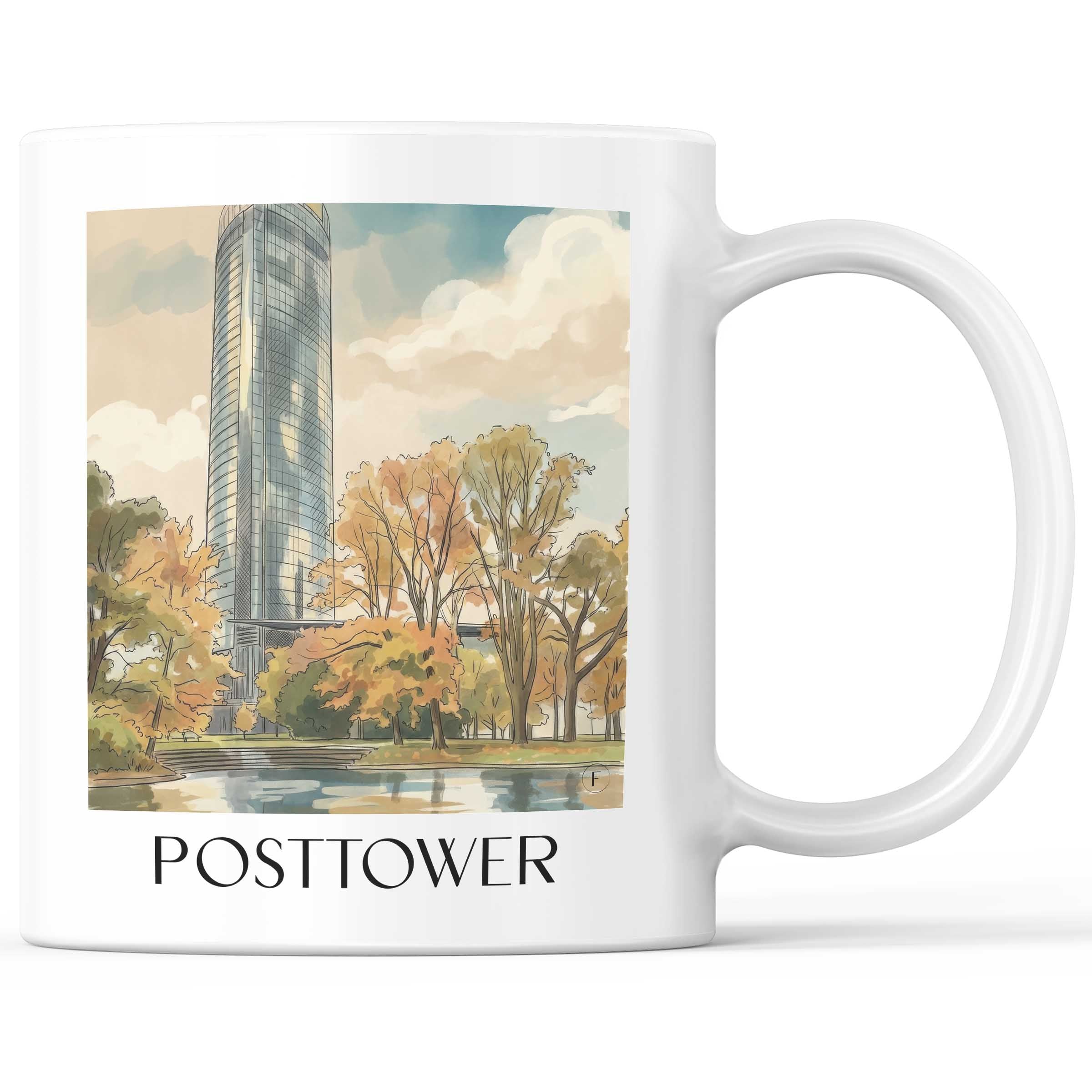 posttower-bonn-deutschland-kaffeebecher-aquarell
