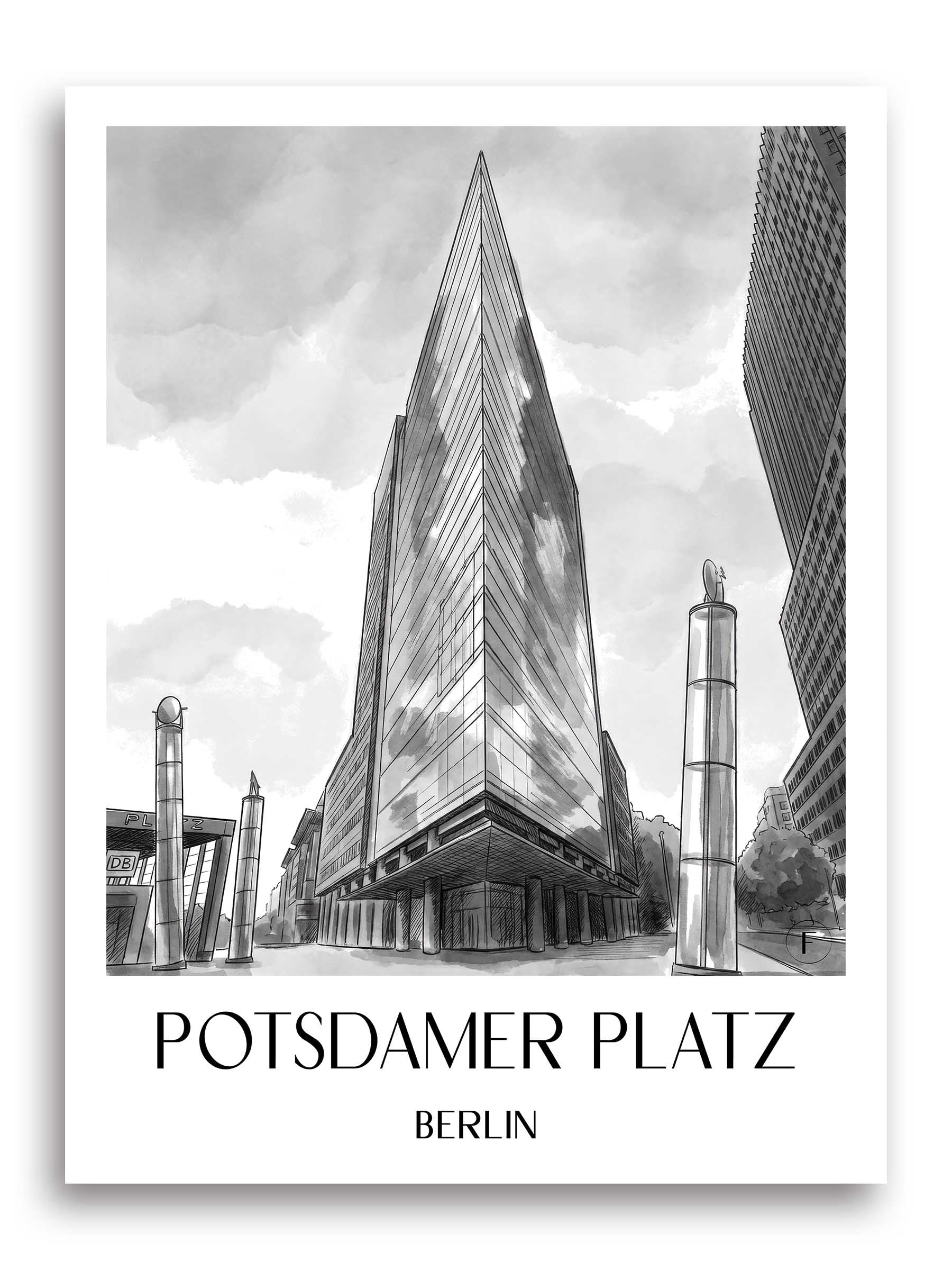potsdamer-platz-berlin-deutschland-poster-aquarell-schwarz-weiss