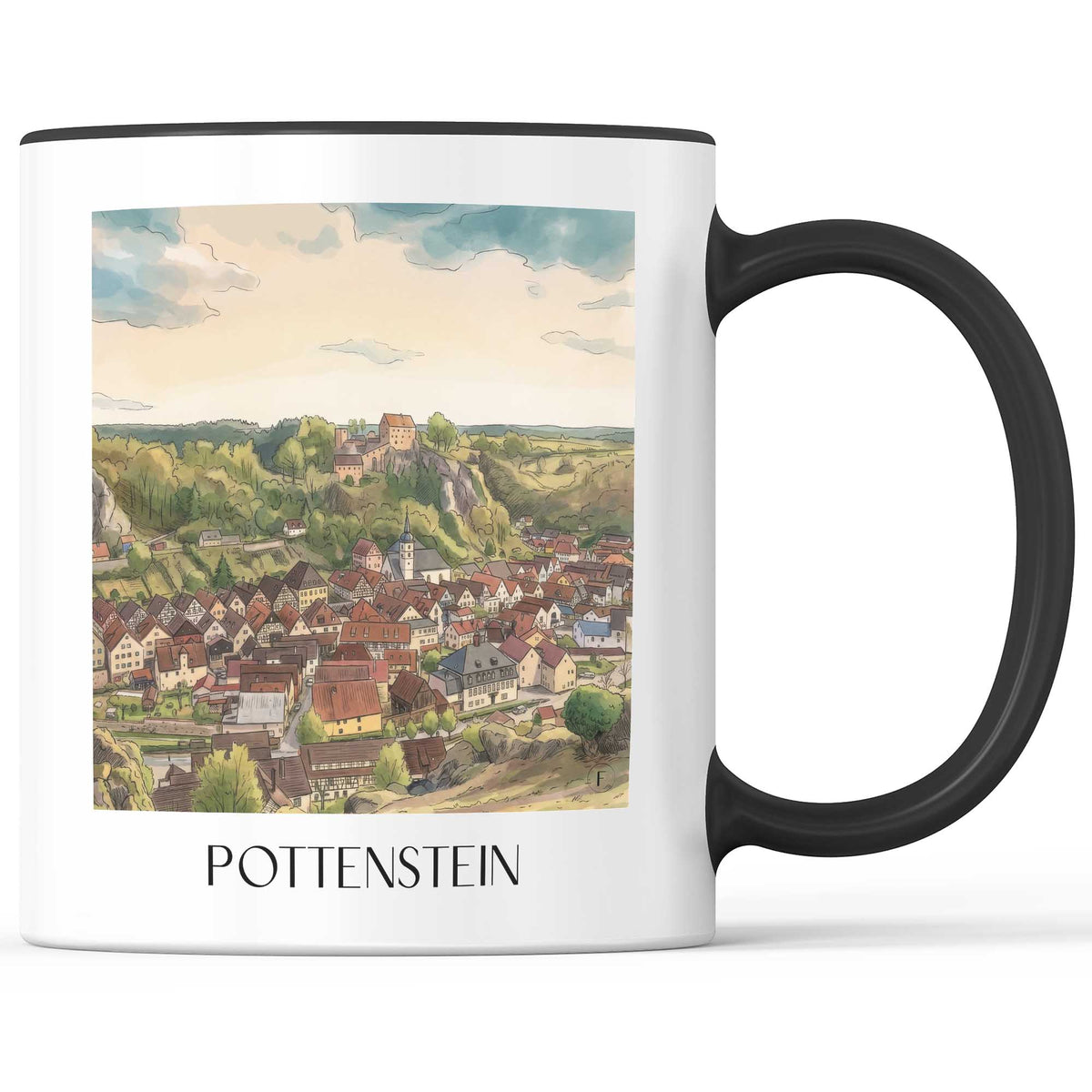 pottenstein-oberfranken-deutschland-kaffeebecher-aquarell
