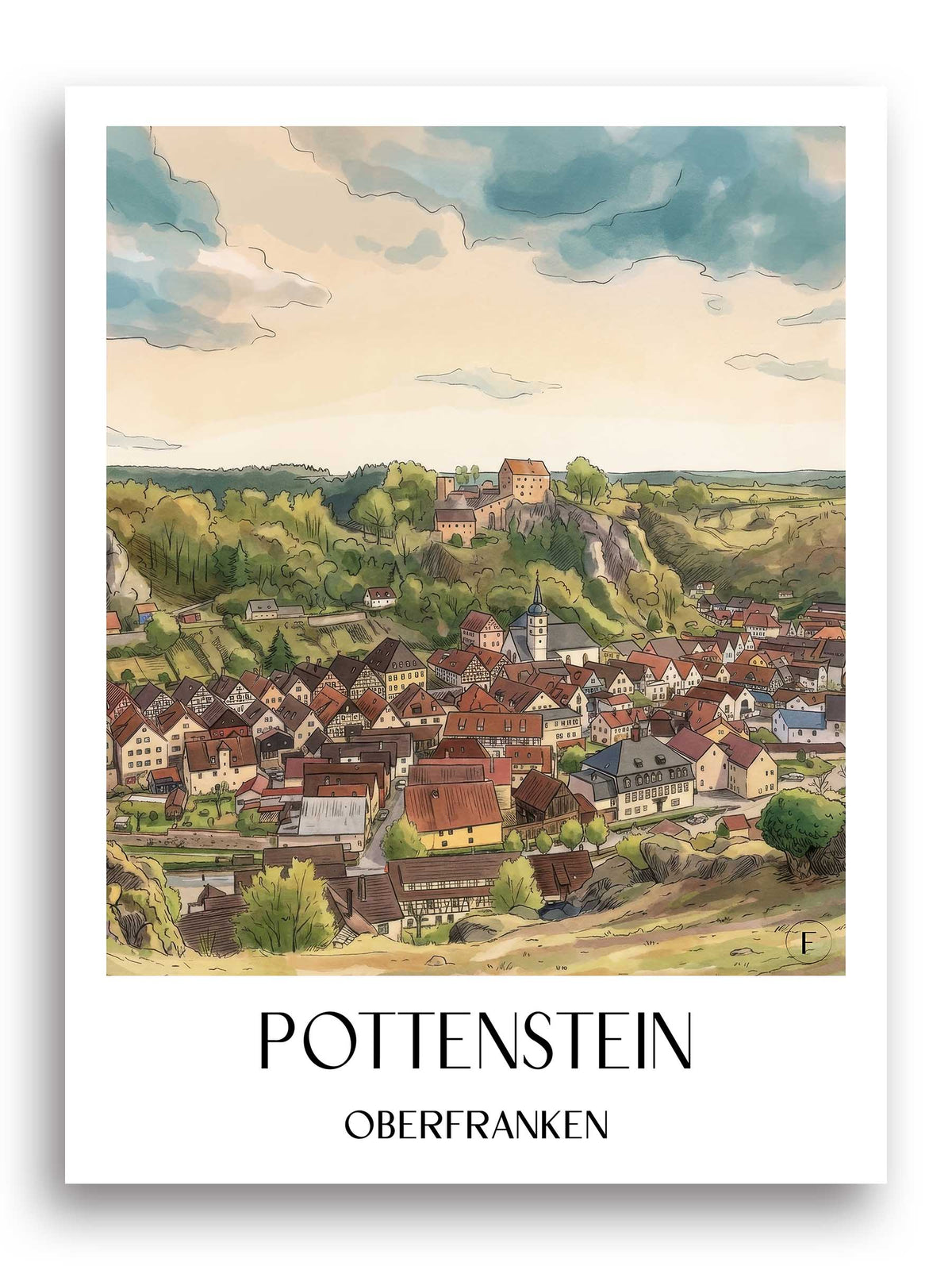 pottenstein-oberfranken-deutschland-poster-aquarell