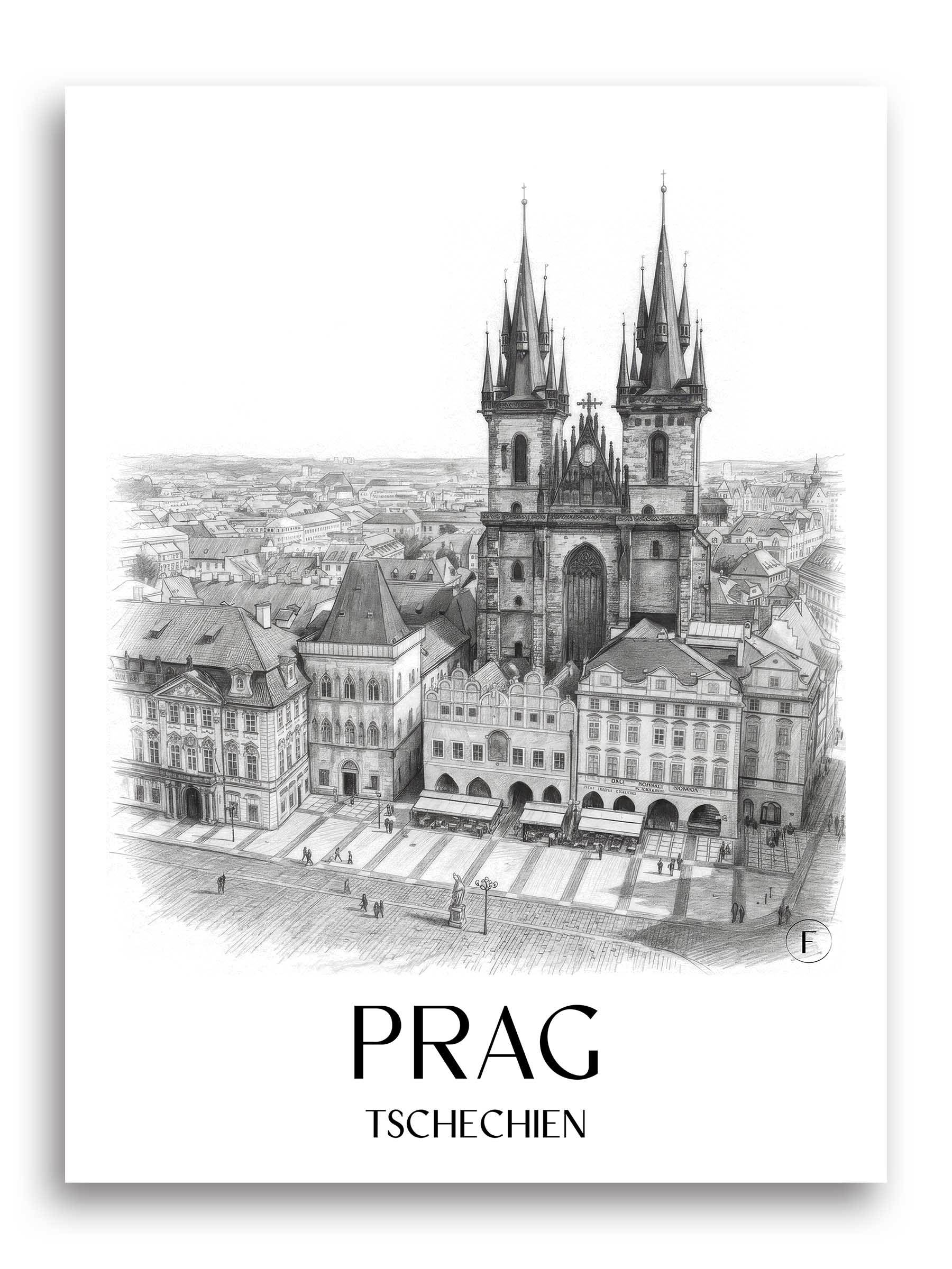 prag-tschechien-poster-bleistift-zeichnung-drawing
